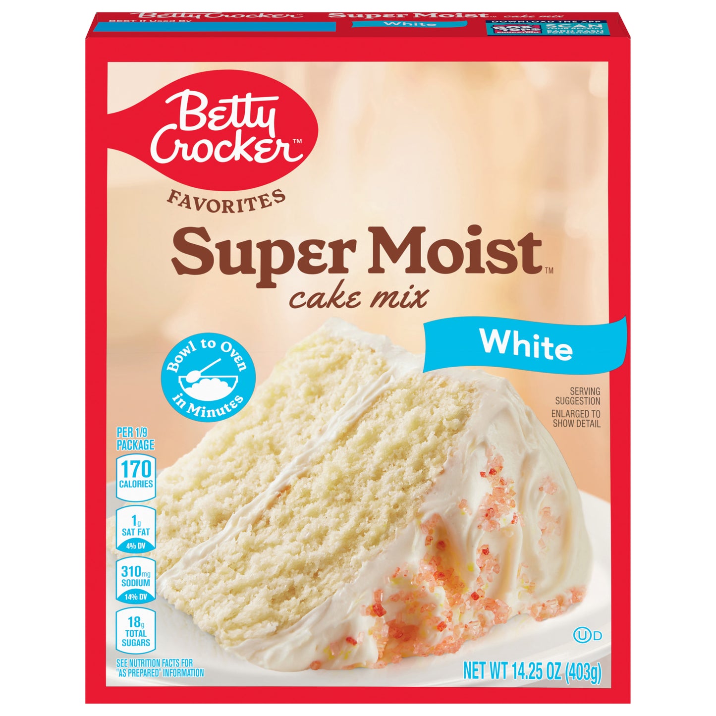 Betty Crocker Favorites Super Moist White Cake Mix, 14.25 oz