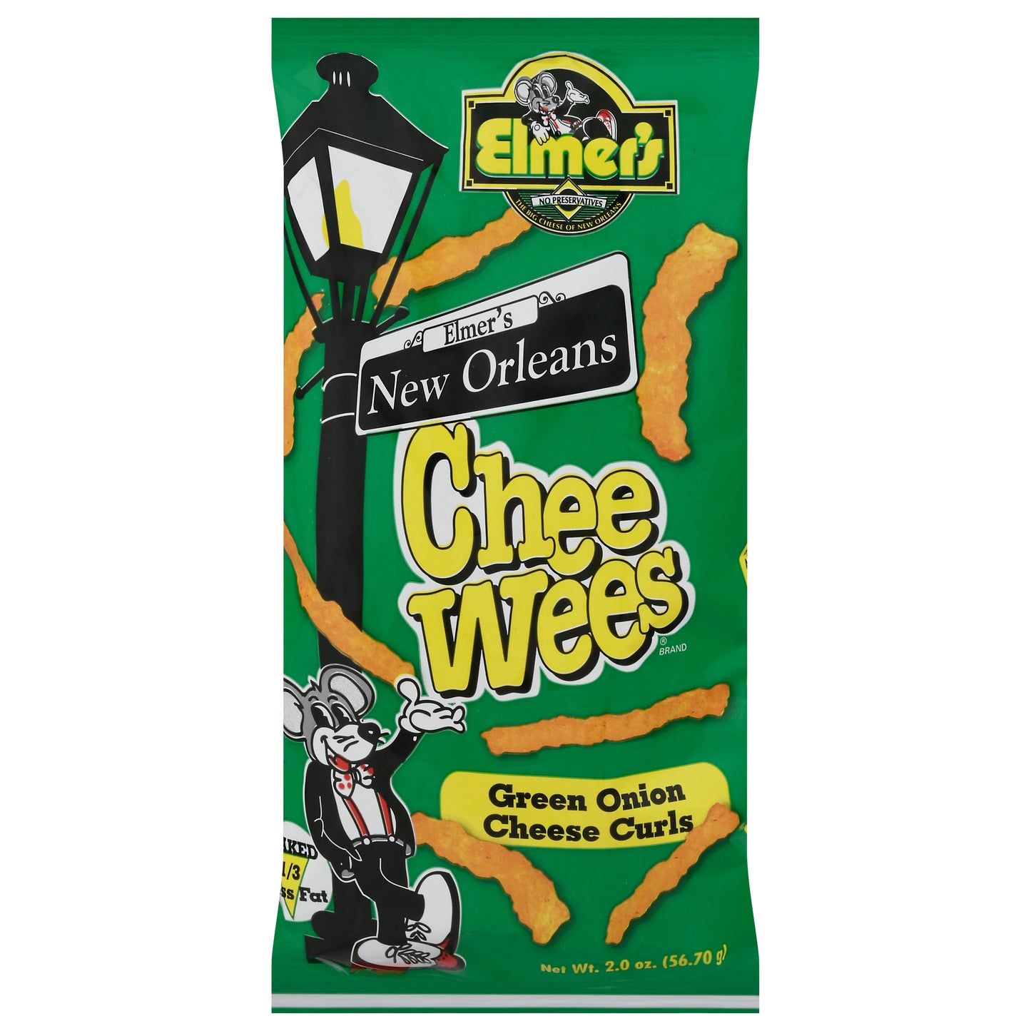 Elmer's Chee Wees Green Onion Cheese Curls 2.0 oz