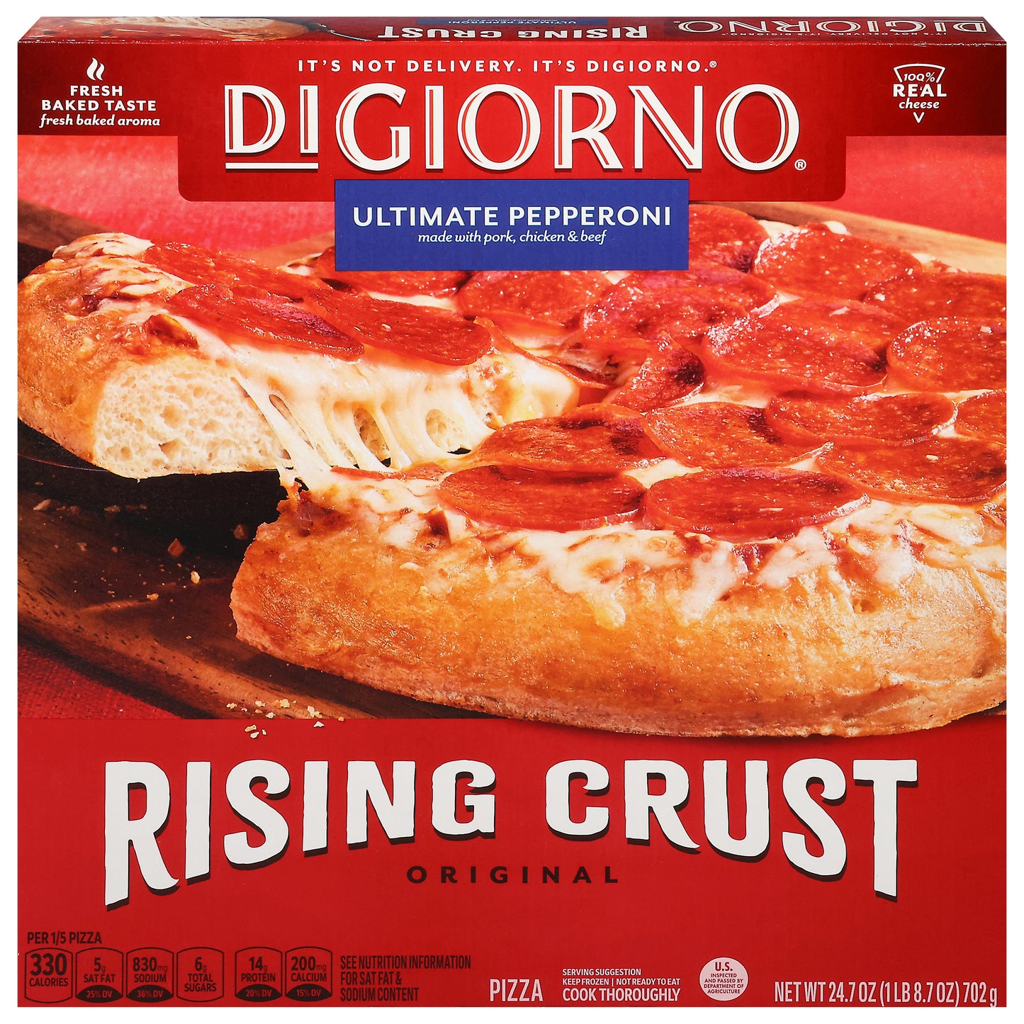 DiGiorno Original Rising Crust Ultimate Pepperoni Pizza 24.7 oz