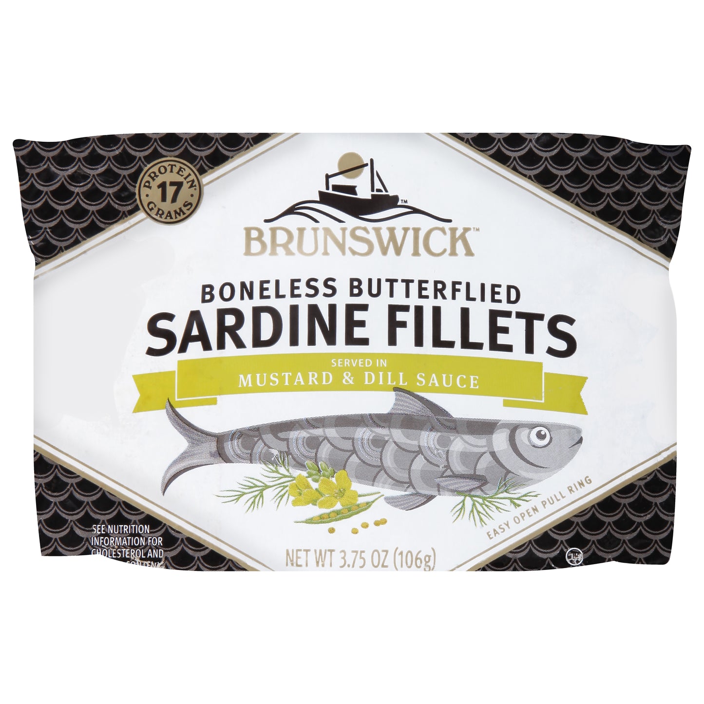 Brunswick Mustard & Dill Sauce Sardine Fillets 3.75 oz