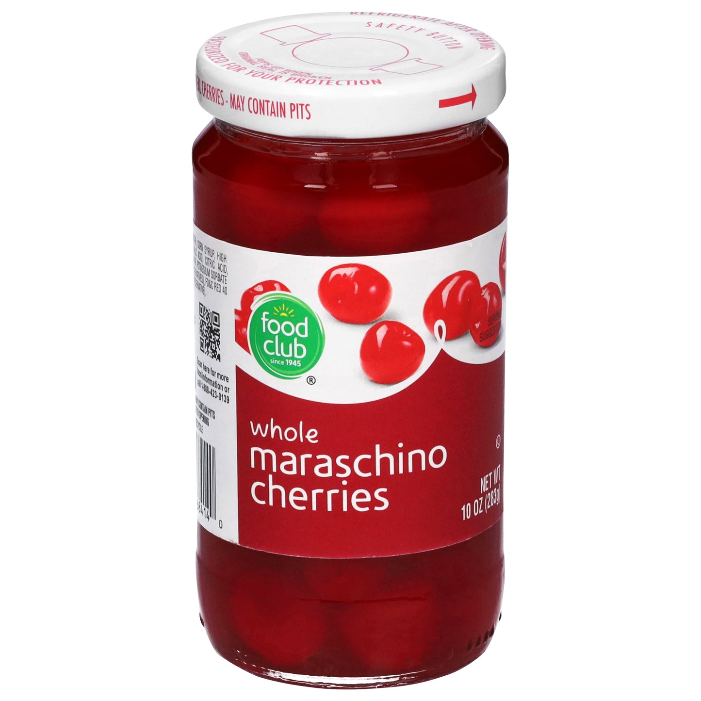 Food Club Whole Maraschino Cherries 10 oz
