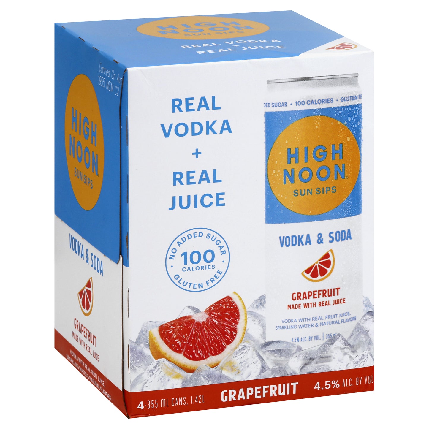 High Noon Vodka & Soda 4 ea - GRAPEFRUIT