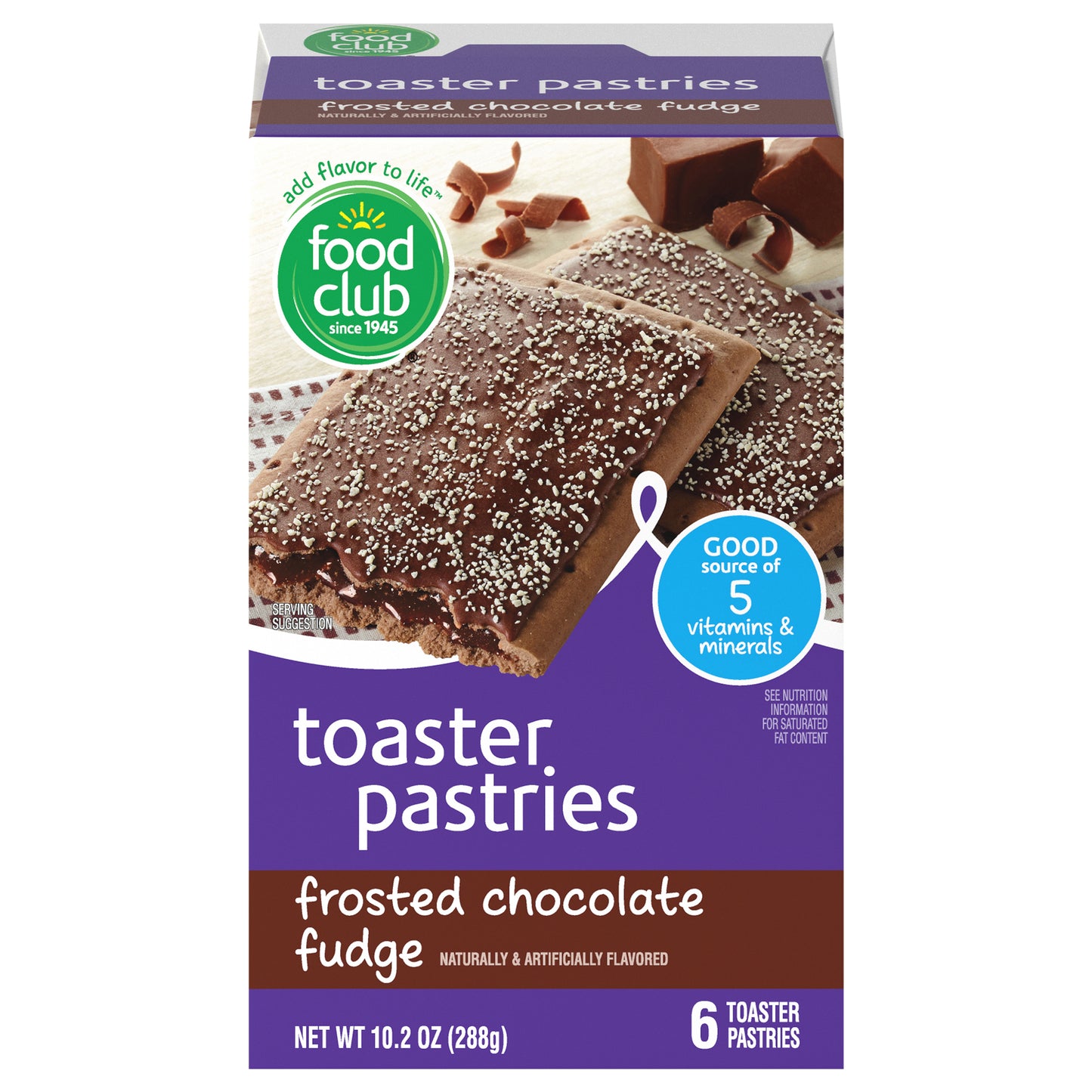 Food Club Frosted Chocolate Fudge Toaster Pastries 6 ea