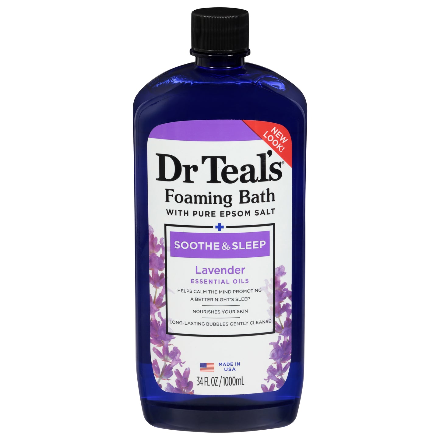 Dr Teal's Soothe & Sleep Lavender Foaming Bath with Pure Epsom Salt 34 fl oz