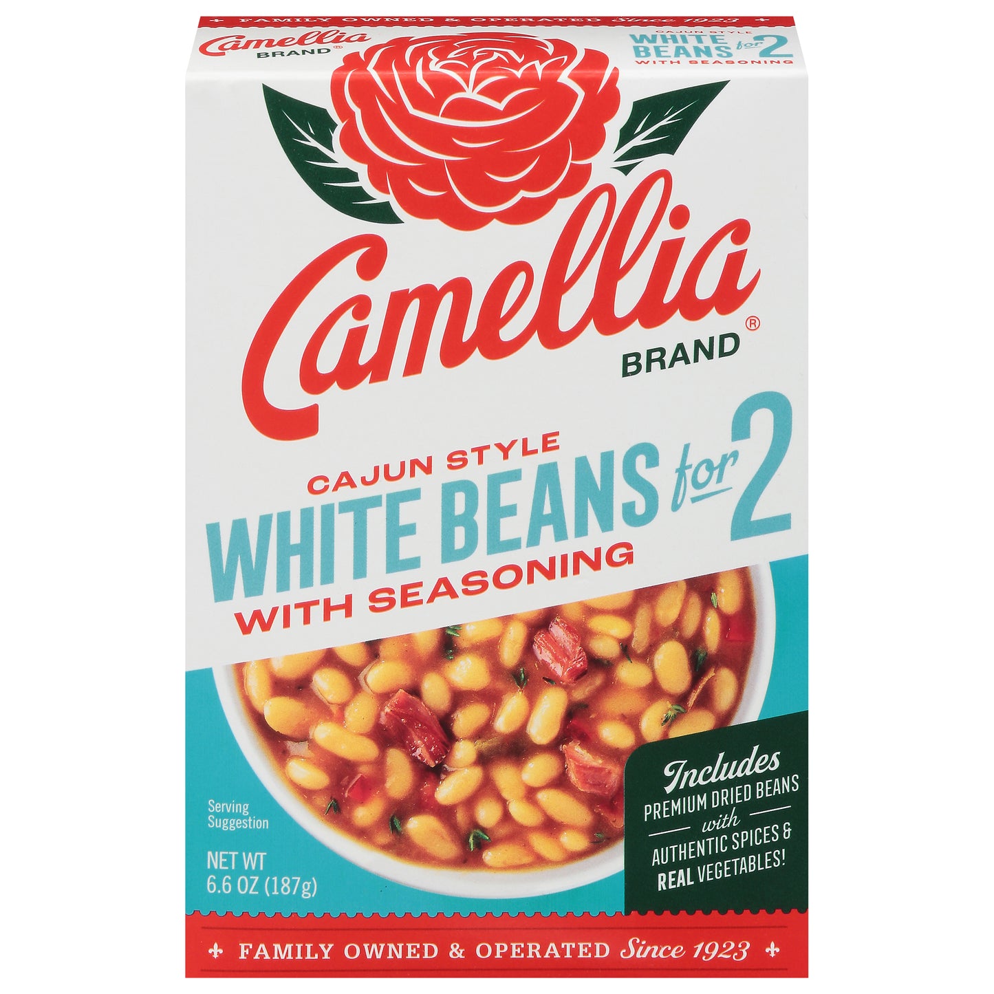 Camellia Cajun Style White Beans with Seasoning 6.6 oz