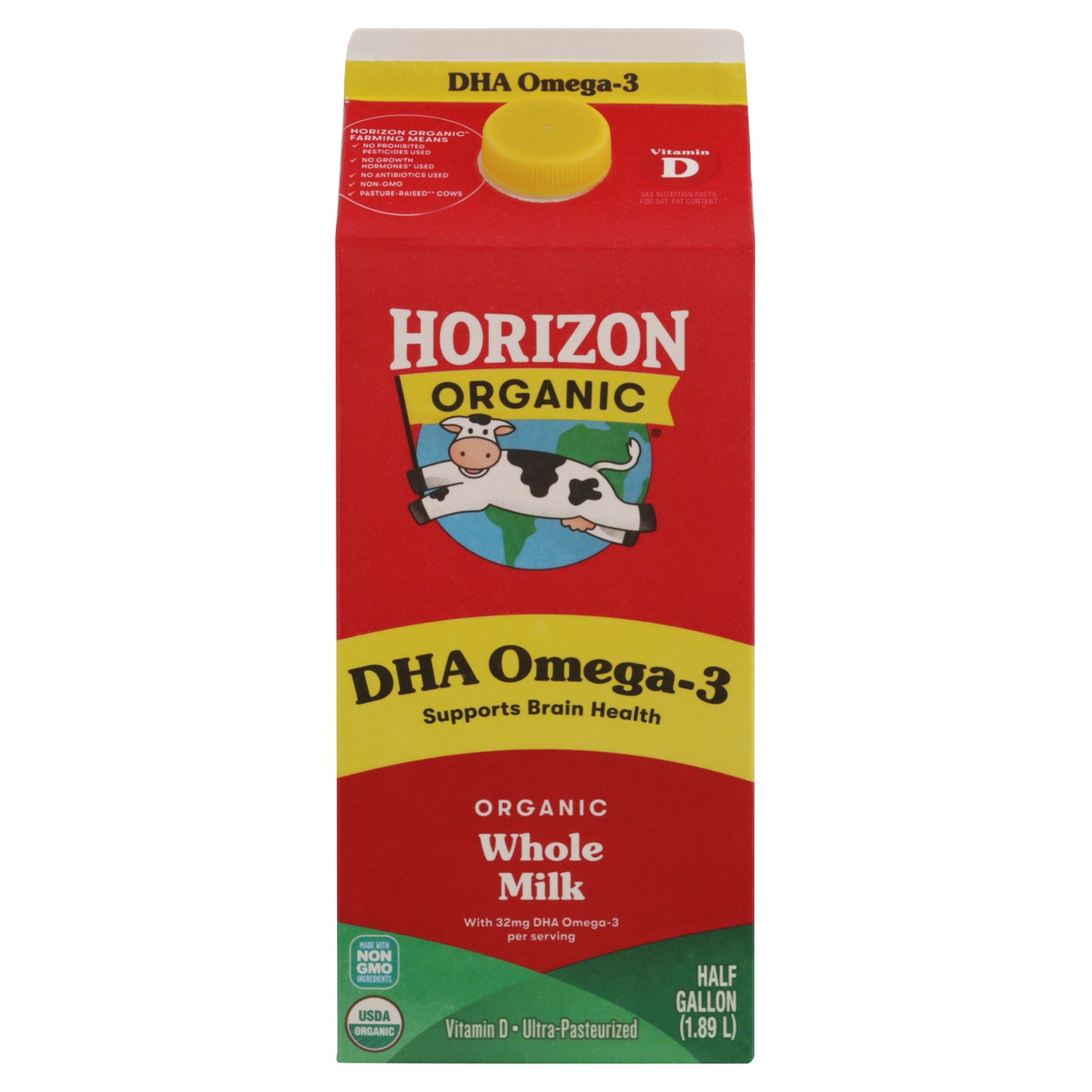 Horizon Organic DHA Omega-3 Organic Whole Milk 0.5 gal