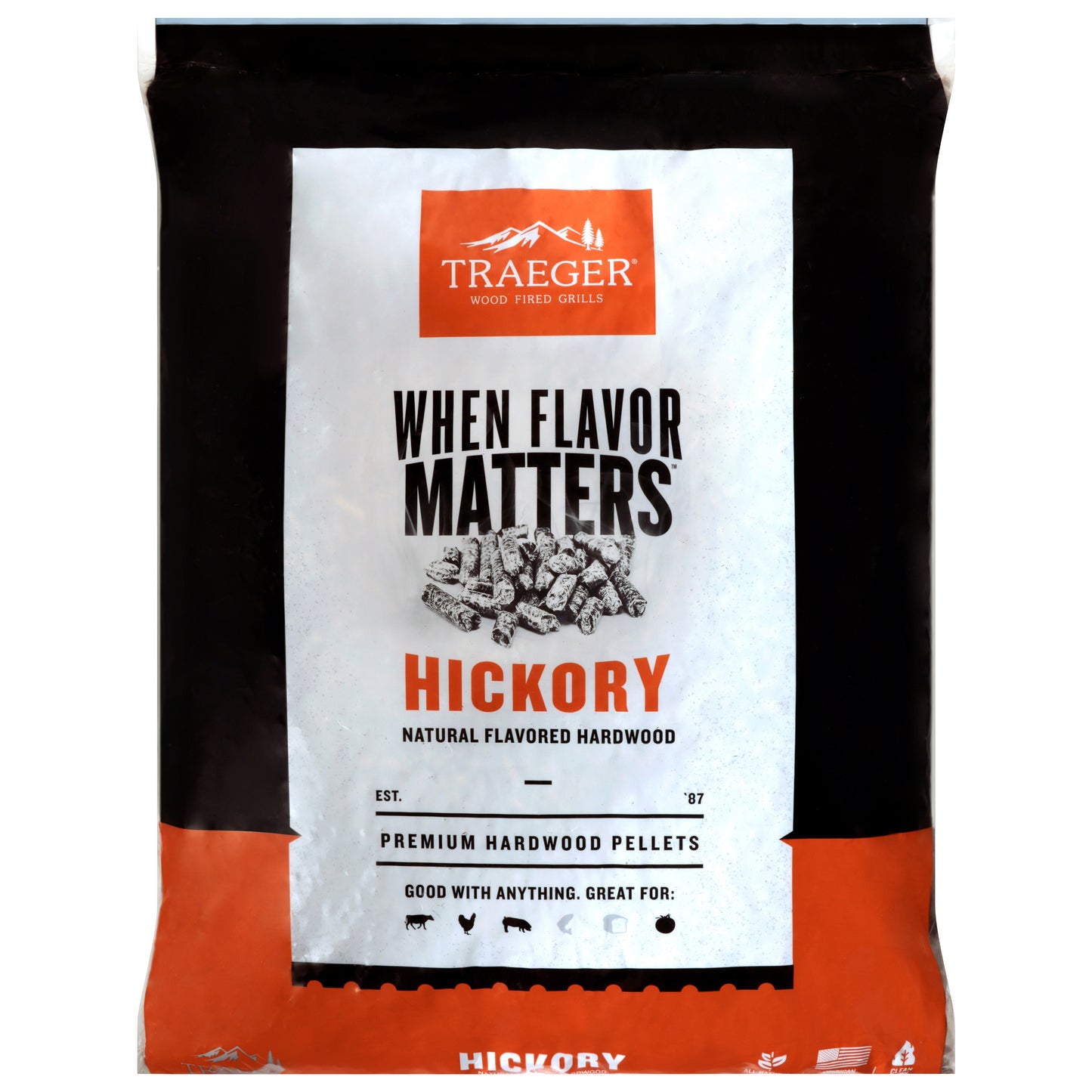 Traeger Hickory Hardwood Pellets 18 lb