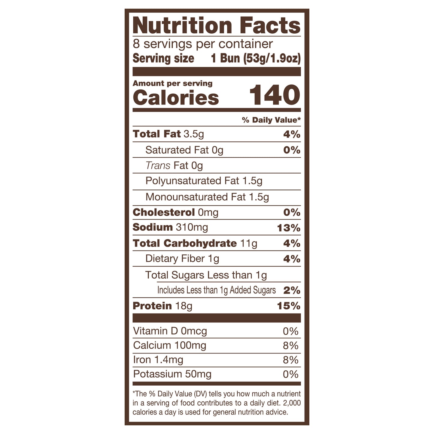 Nature's Own Life Protein Plus Wheat Burger Buns, 18g Protein per bun, Non-GMO Keto Friendly, 8 Count