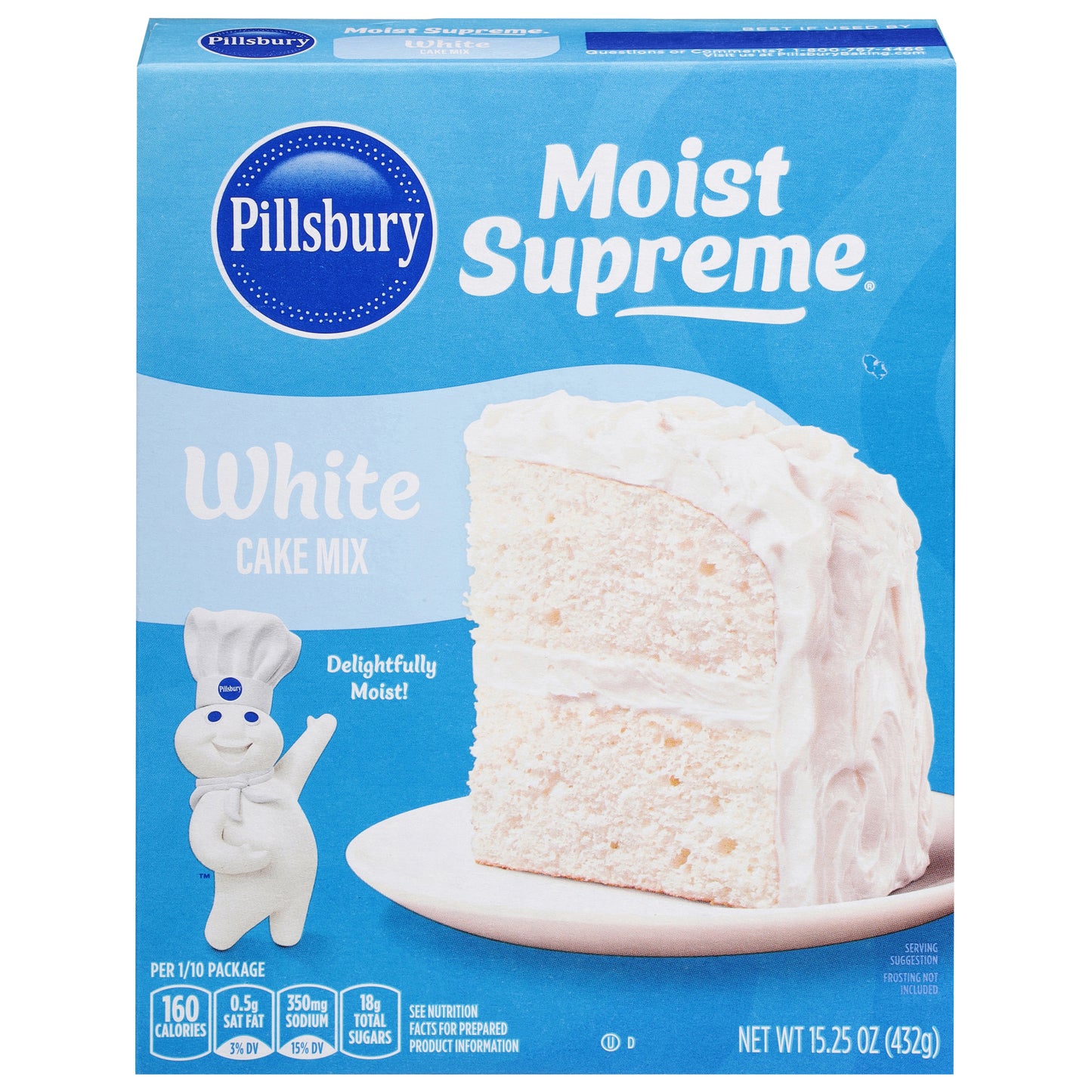 Pillsbury Moist Supreme White Cake Mix 15.25 oz
