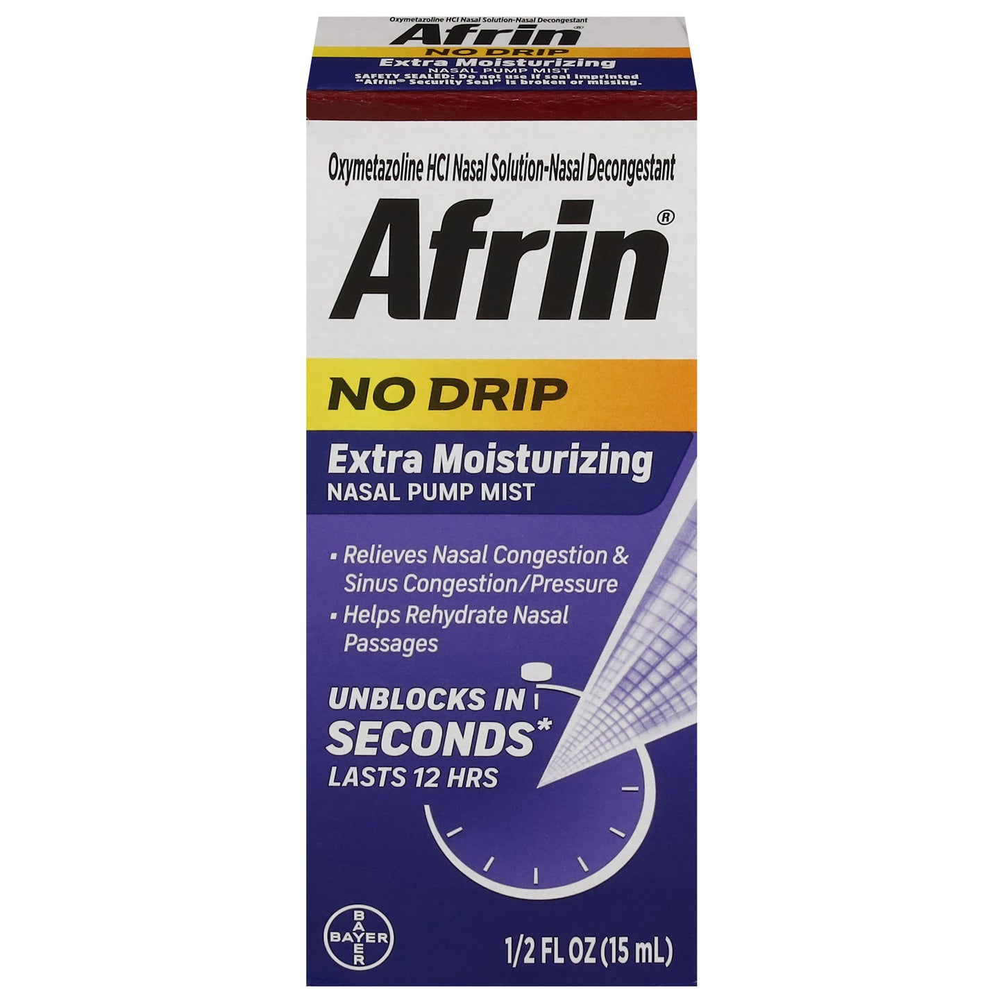 Afrin No Drip Extra Moisturizing Nasal Pump Mist 0.5 fl oz