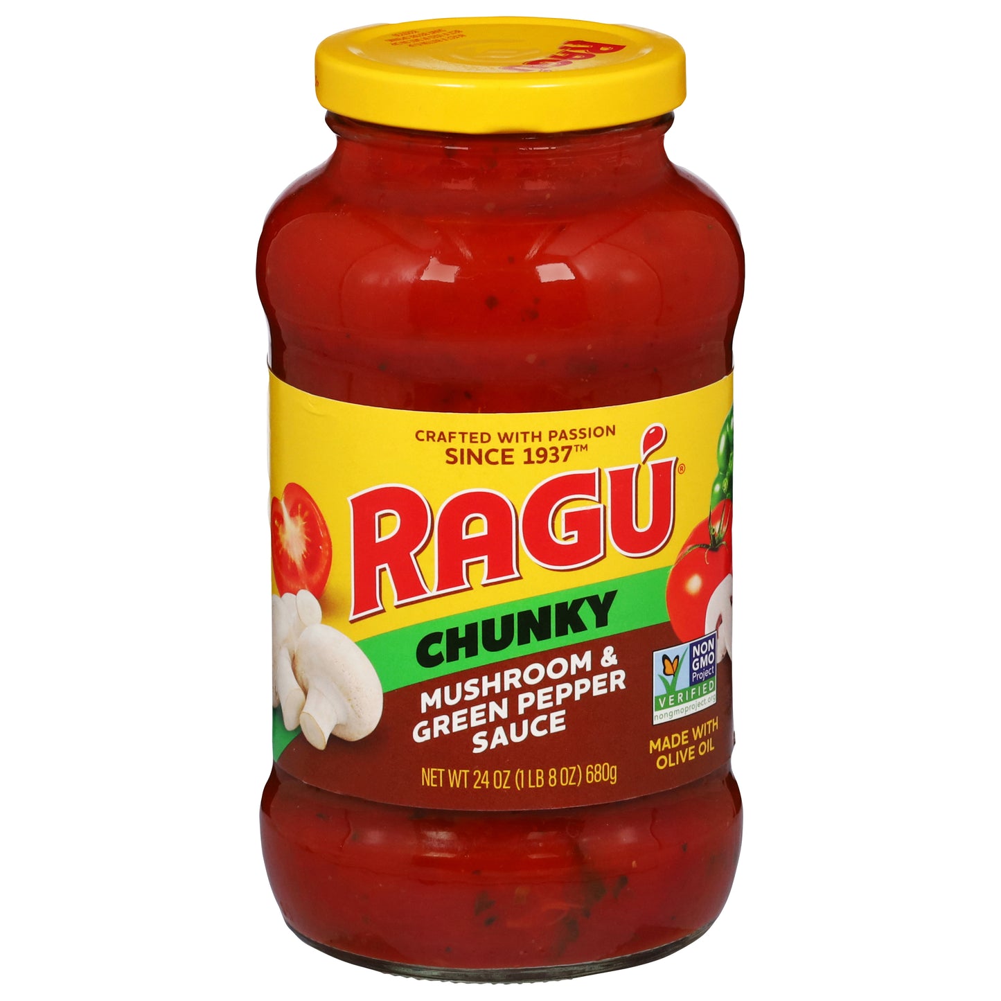 Ragu Chunky Mushroom & Green Pepper Sauce 24 oz