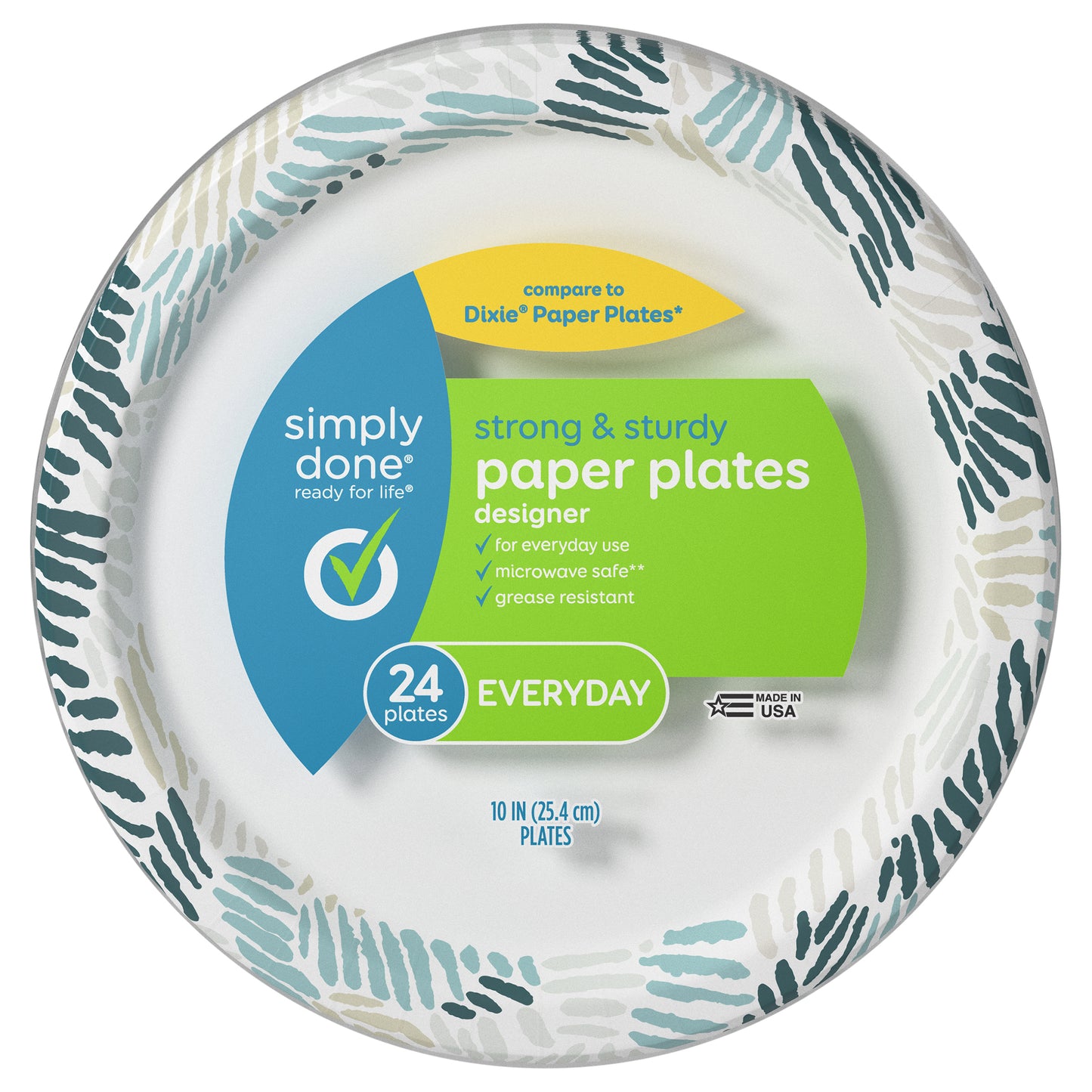 Simply Done Everyday Designer Paper Plates 24 ea