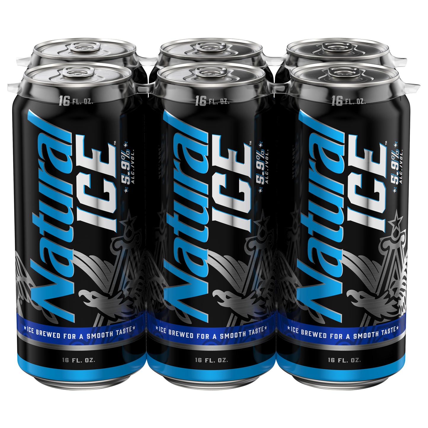 Natural Ice Beer 6 - 16 fl oz Cans