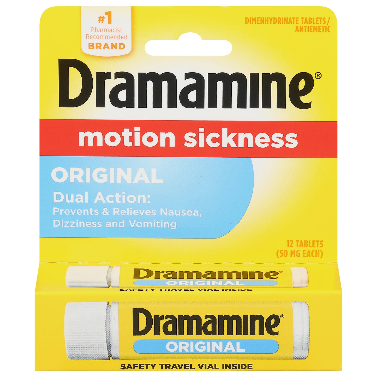 Dramamine Original Motion Sickness 12 - 50 mg Tablets