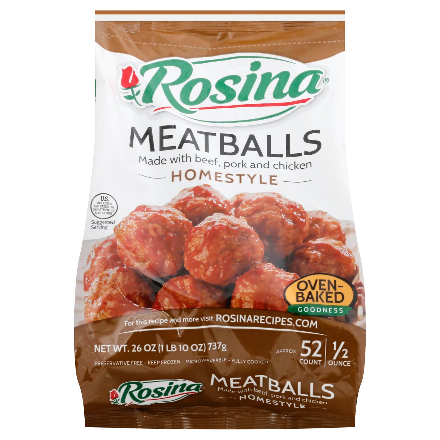 Rosina Homestyle Meatballs 26 oz
