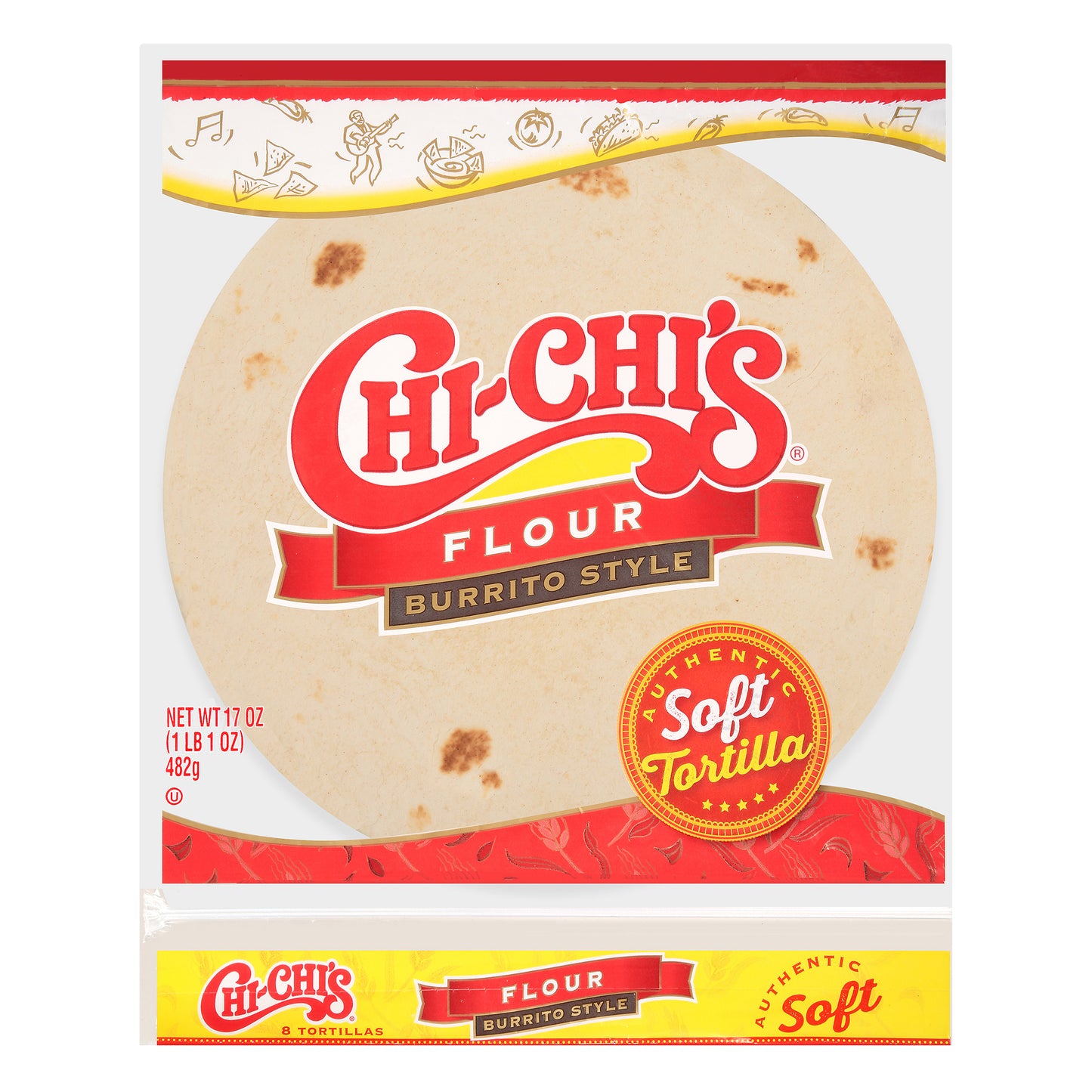 Chi-Chi's® Flour Burrito Style Tortillas 17 oz. Bag