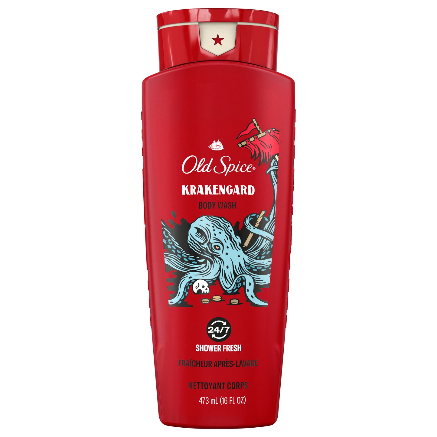 Old Spice Body Wash for Men, Krakengard, Long Lasting Lather, 16 OZ (473 mL)
