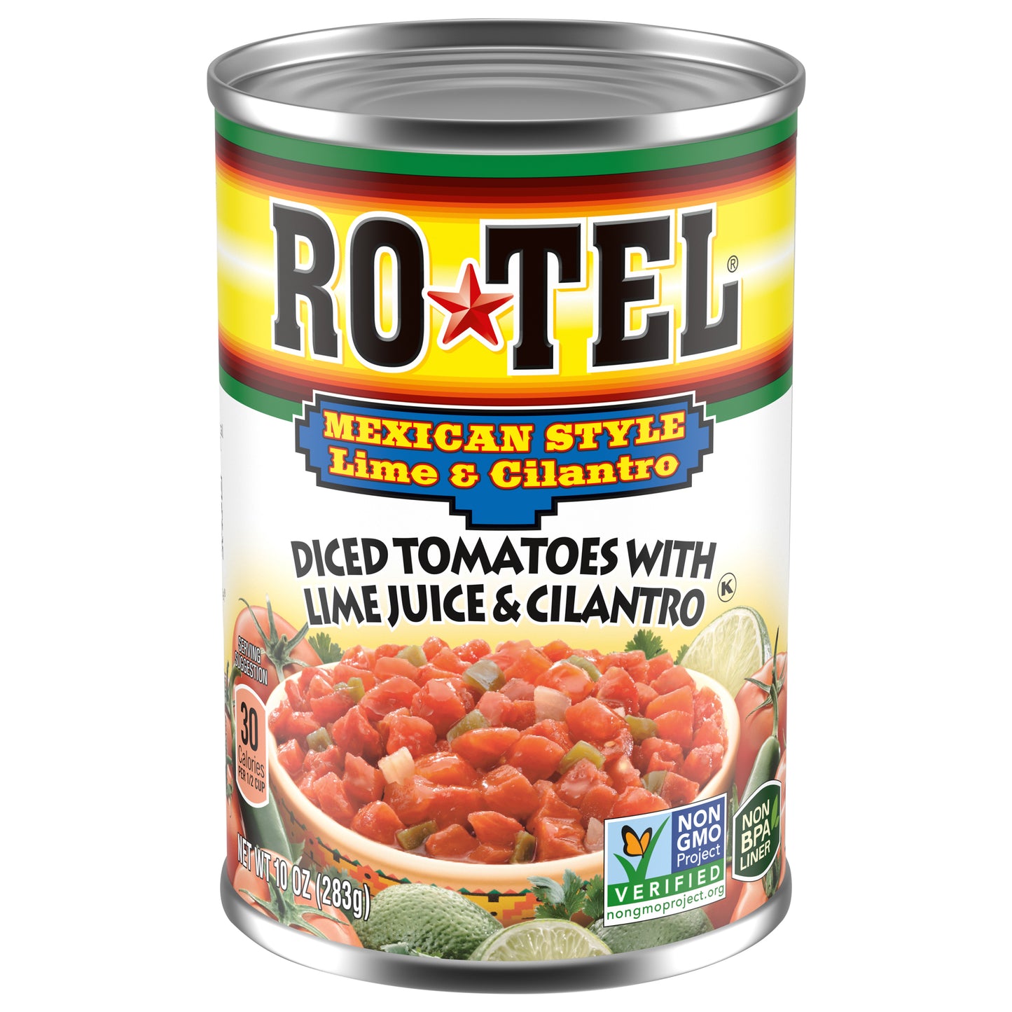ROTEL Mexican Style Lime and Cilantro Diced Tomatoes and Green Chilies, 10 oz.