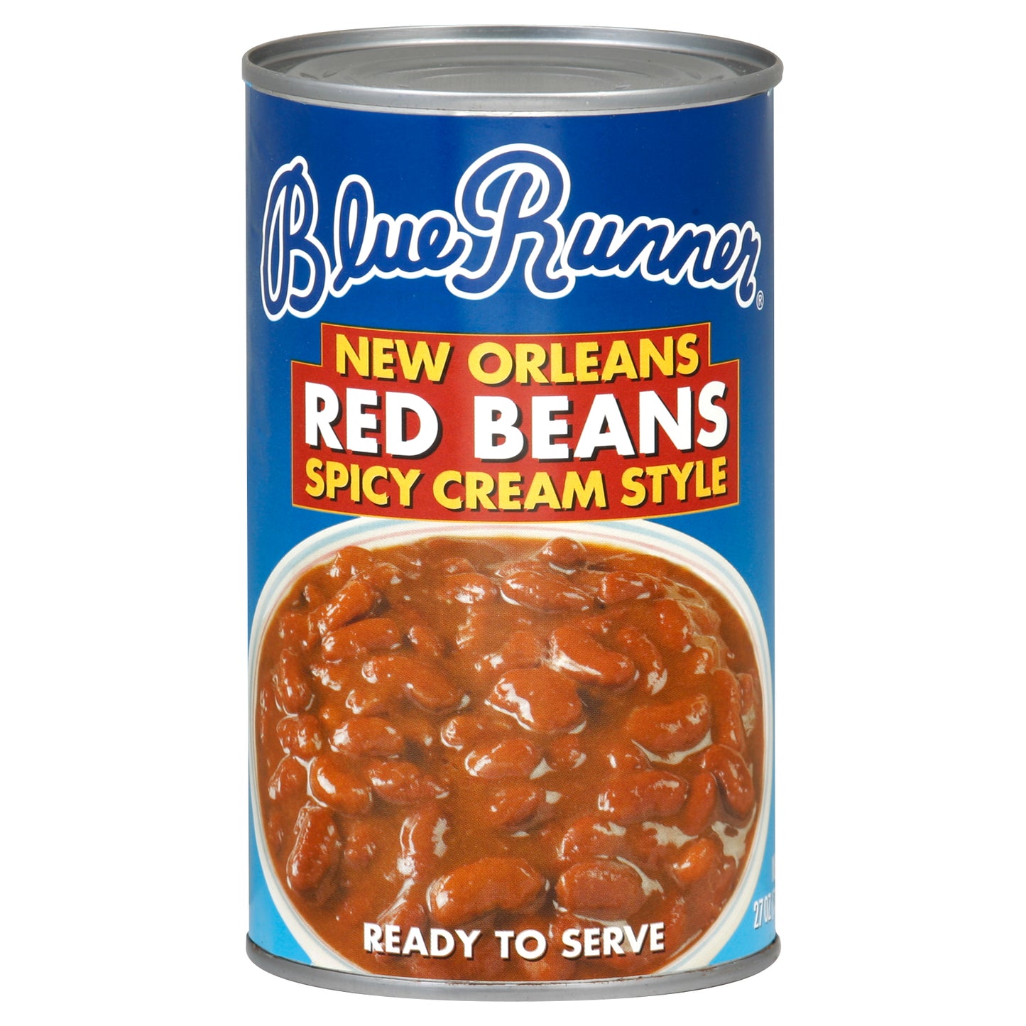 Blue Runner Red Beans 27 oz - NEW ORLEANS RED BEANS SPICY CREAM STYLE
