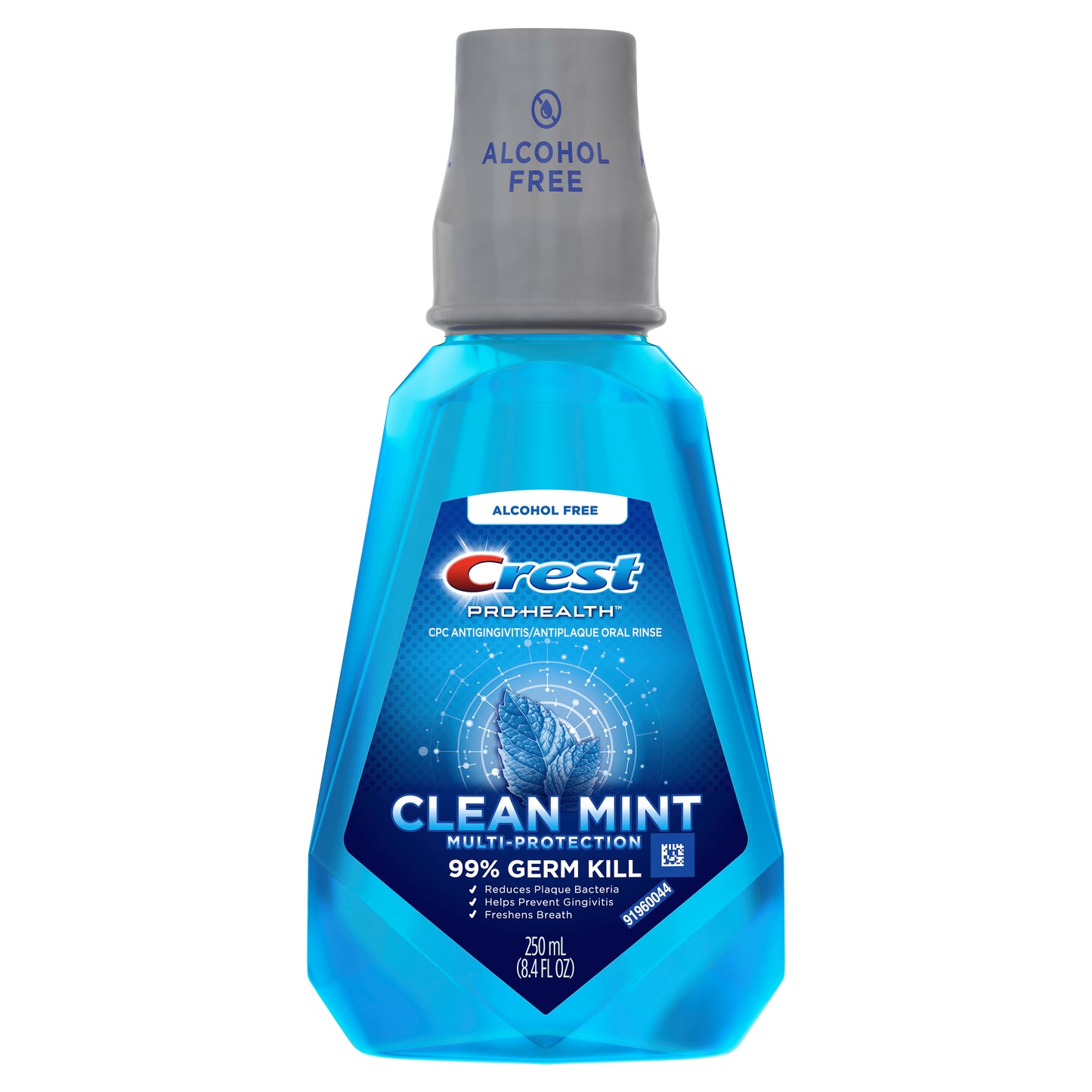 Crest Pro Health Multi Protection Clean Mint CPC (cetylpyridinium chloride) Antigingivitis/Antiplaque Oral Rinse, 250 mL (8.4 fl oz)
