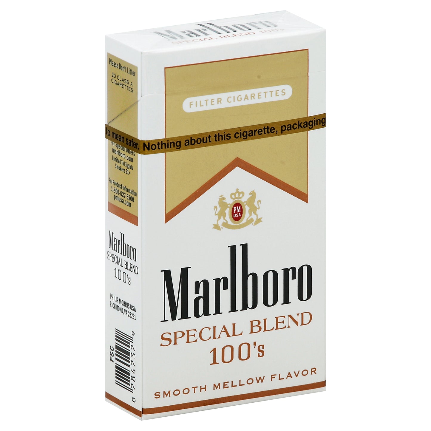 Marlboro Cigarettes 20 ea - SPECIAL BLEND 100's SMOOTH MELLOW FLAVOR