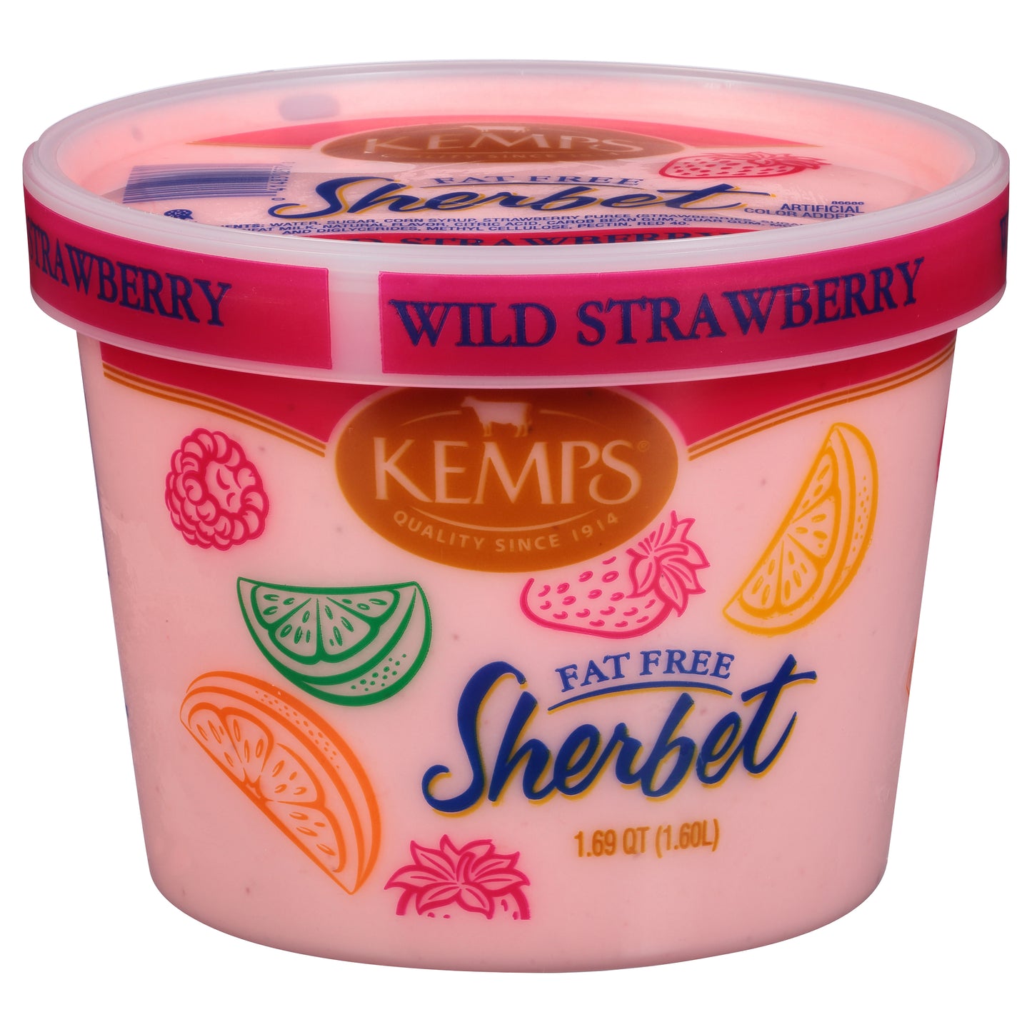 Kemps Fat Free Wild Strawberry Sherbet