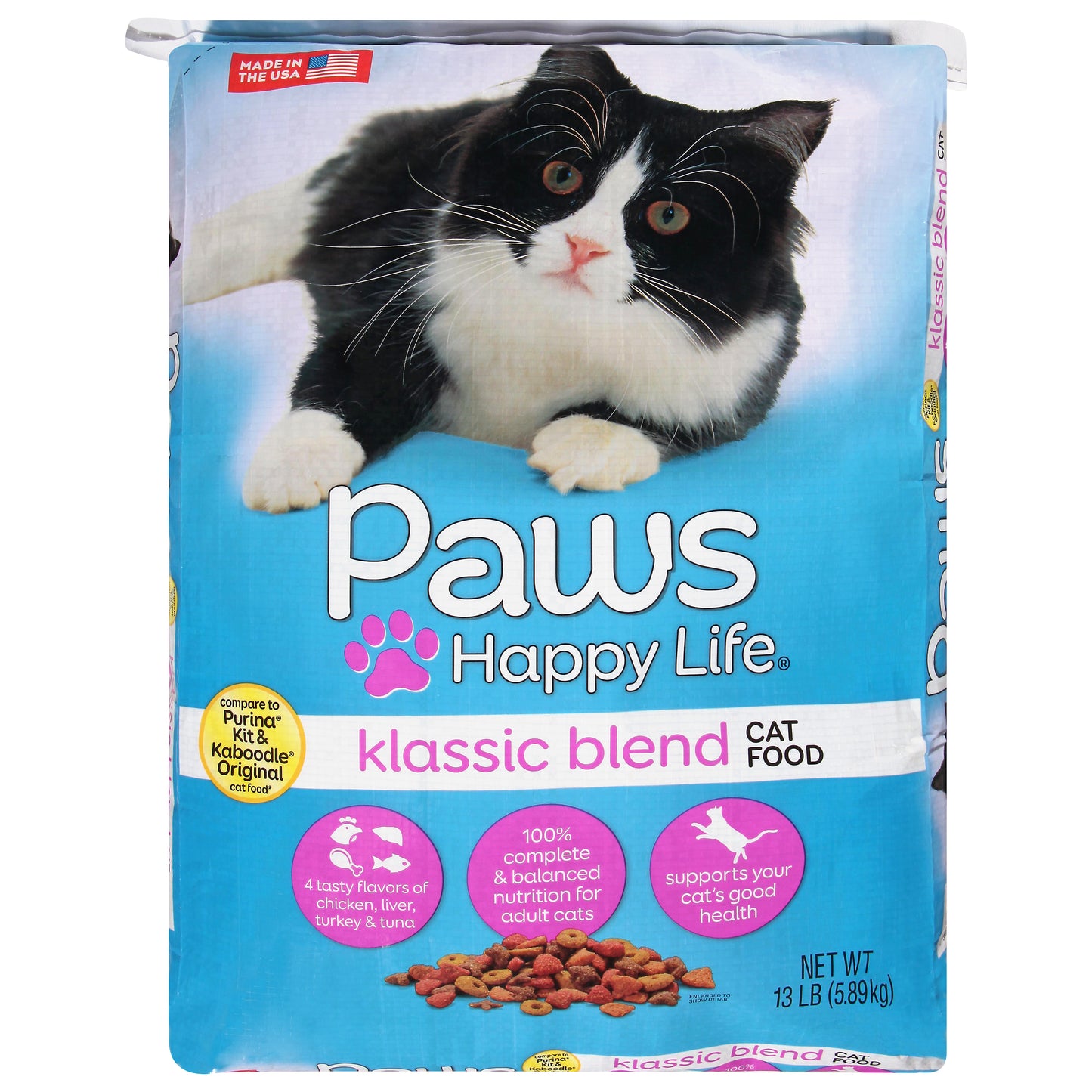 Paws Happy Life Klassic Blend Cat Food 13 lb