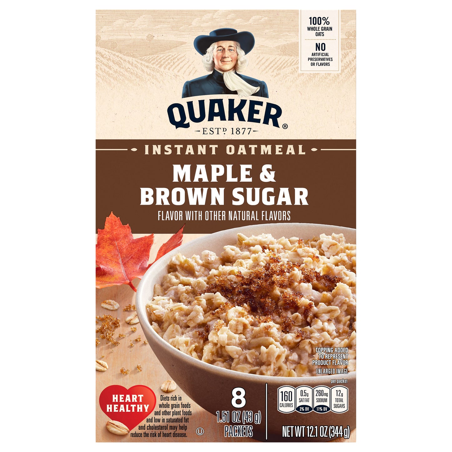 Instant Oatmeal, Maple & Brown Sugar