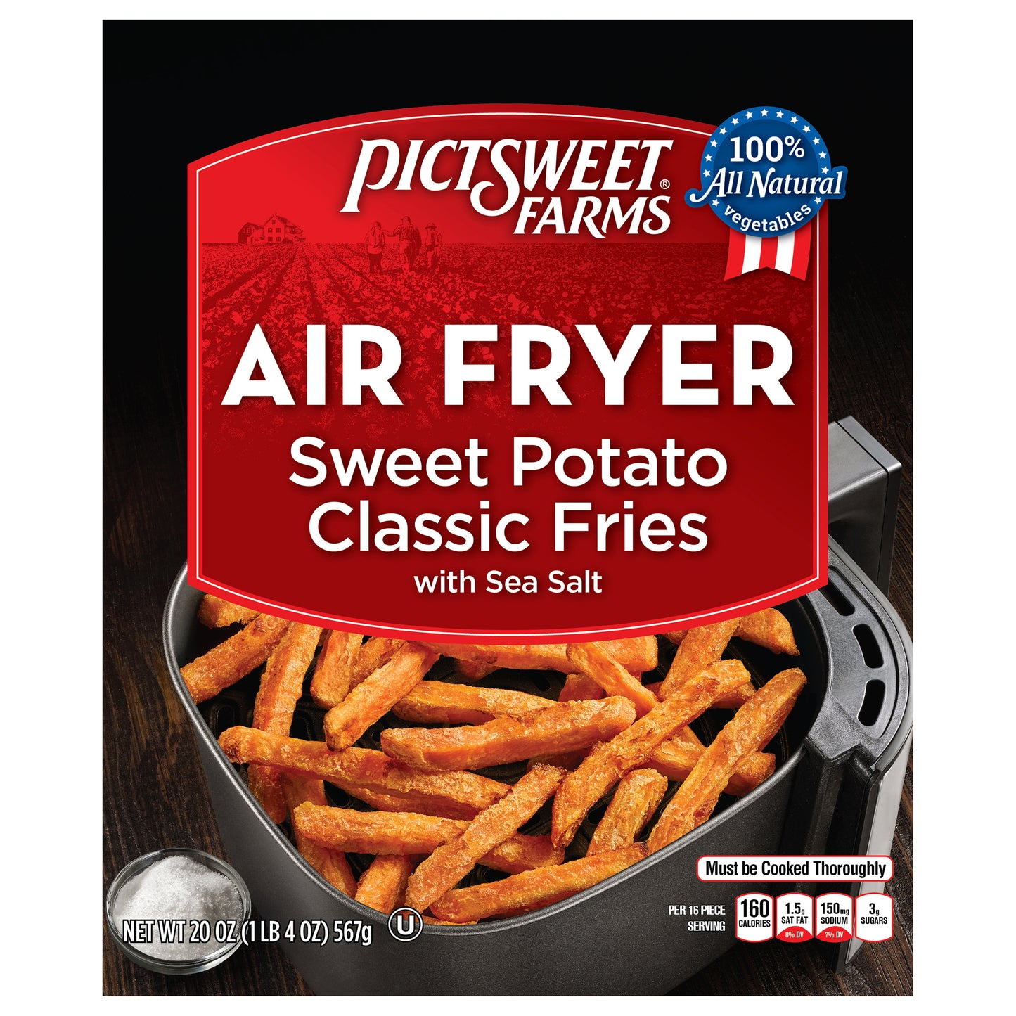 Pictsweet Farms Air Fryer Sweet Potato Classic Fries with Sea Salt - 20 oz