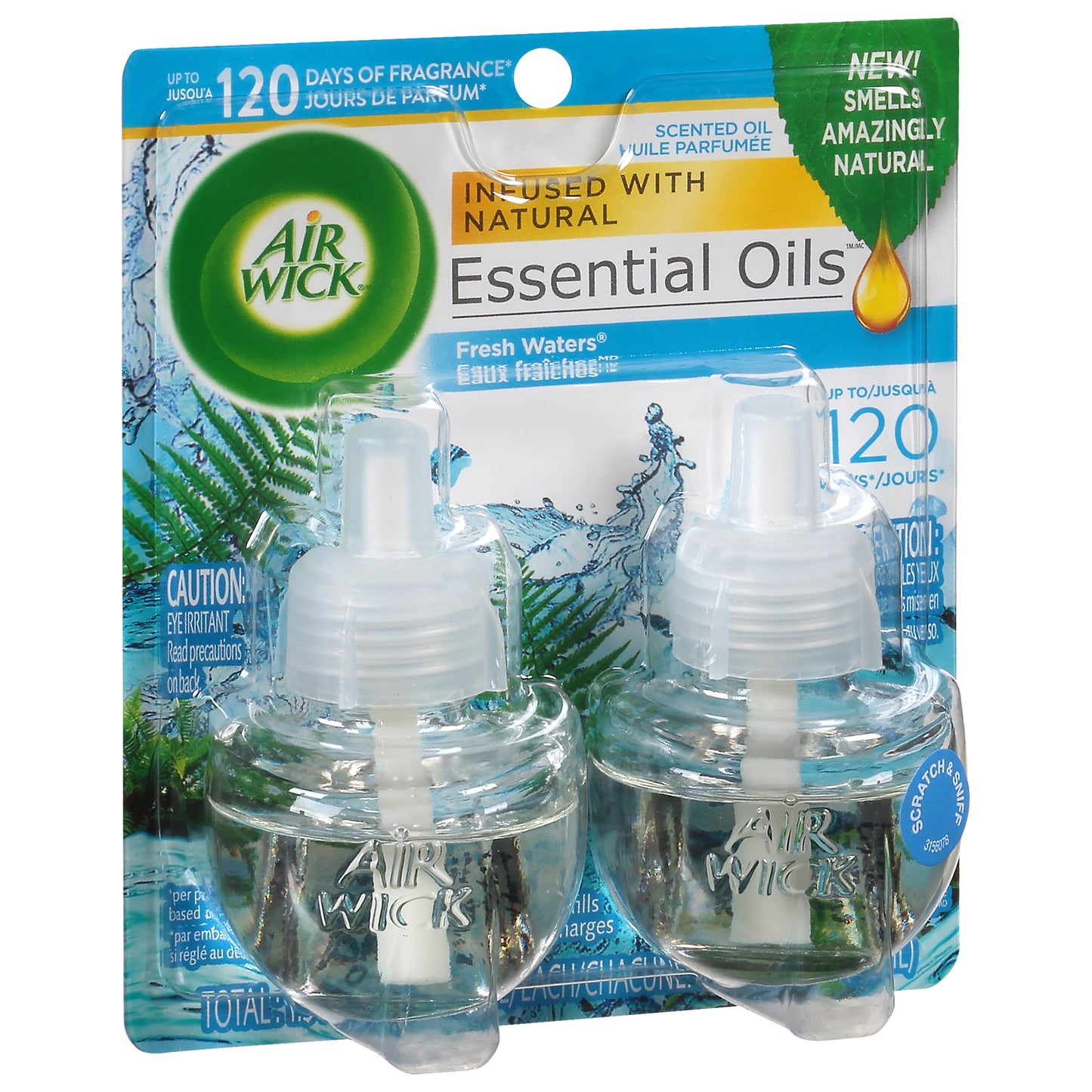 Air Wick Essential Oils Fresh Waters Scented Oil Refills 2 ea
