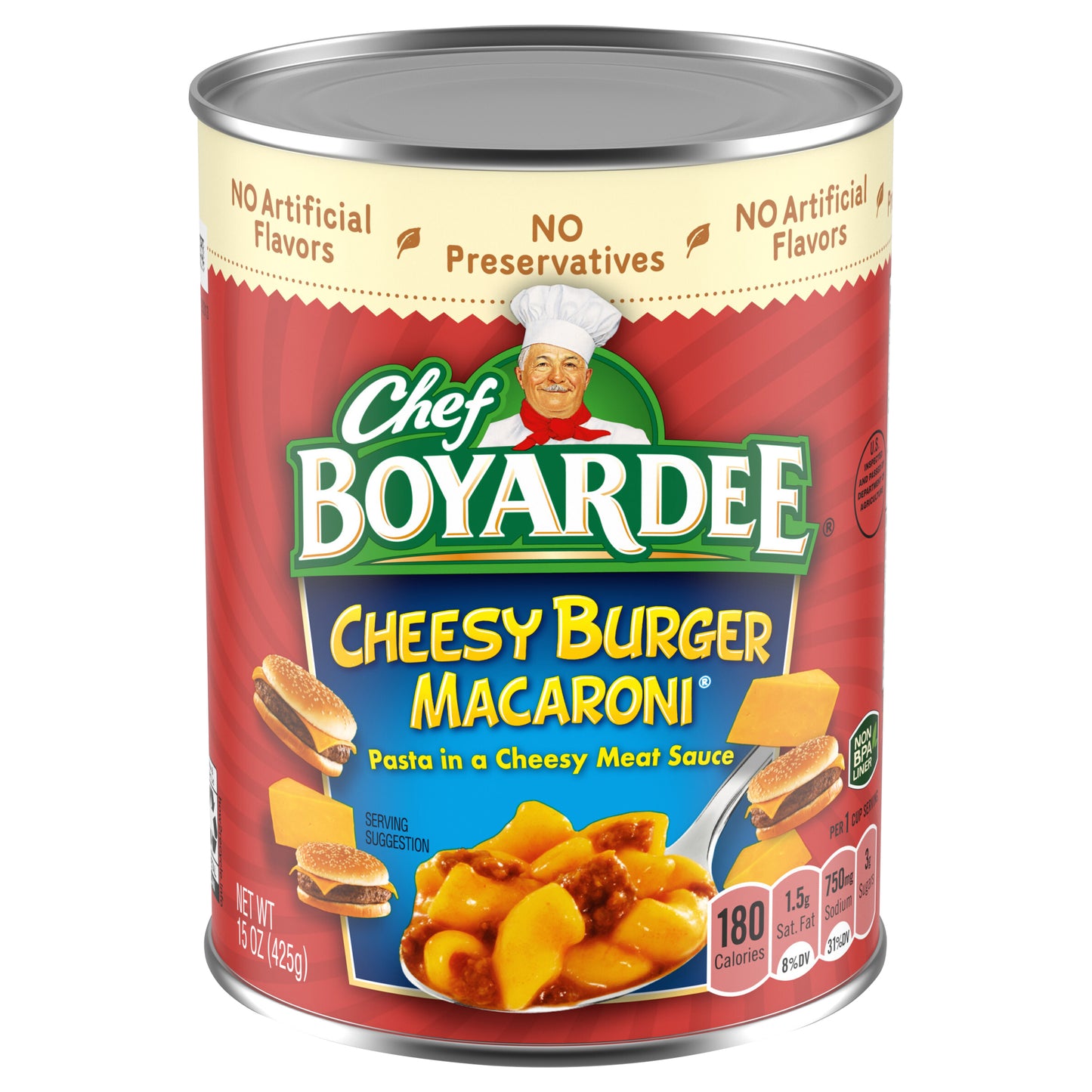 Chef Boyardee Cheesy Burger Macaroni, 15 oz