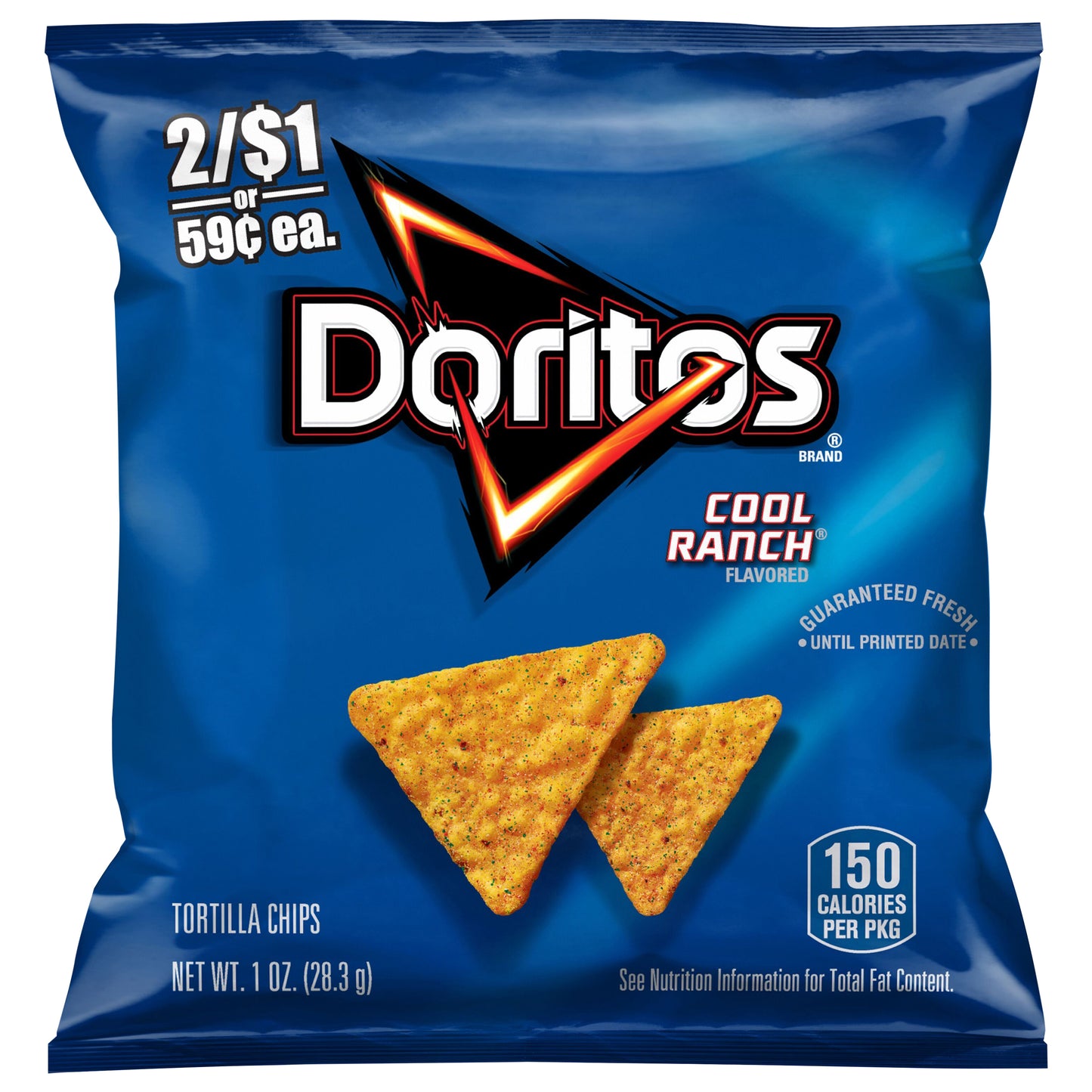 Doritos Tortilla Chips Cool Ranch Flavored 1 Oz