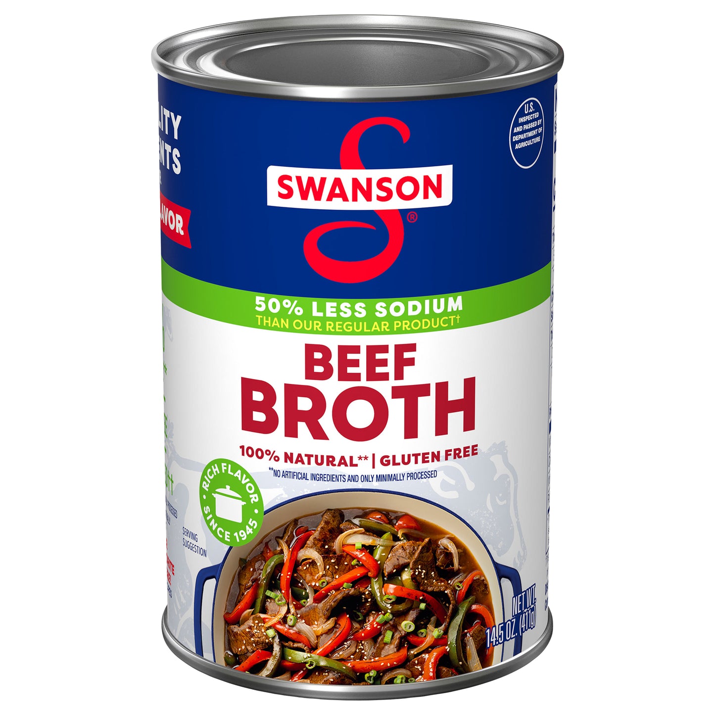 Swanson Beef Broth 14.5 oz - 50% LESS SODIUM