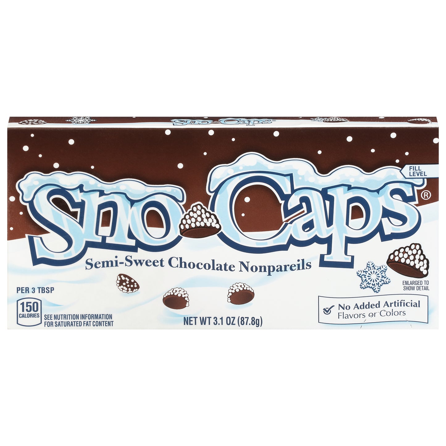 Sno Caps Semi-Sweet Chocolate Nonpareils 3.1 oz