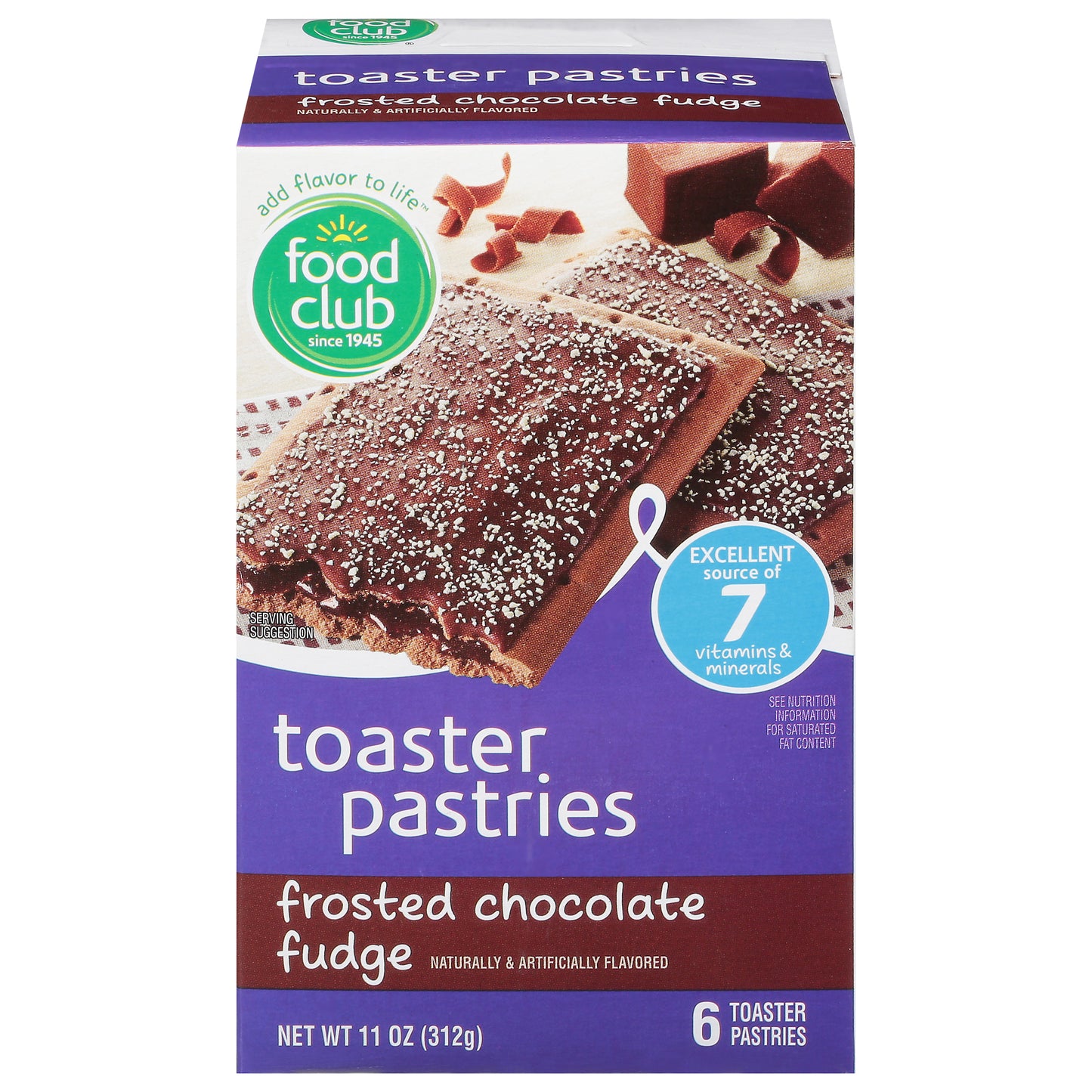 Food Club Frosted Chocolate Fudge Toaster Pastries 6 ea