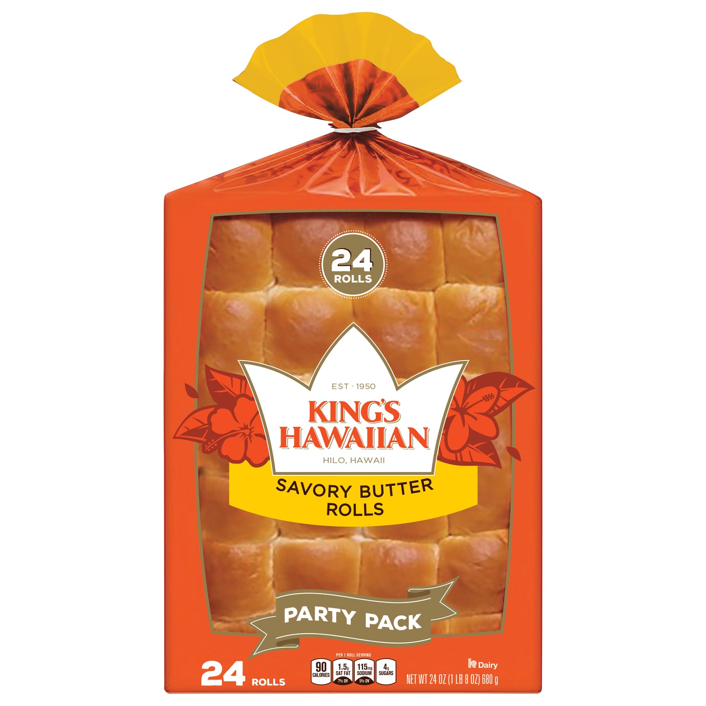 King's Hawaiian Savory Butter Rolls, 24 ct, 24 oz