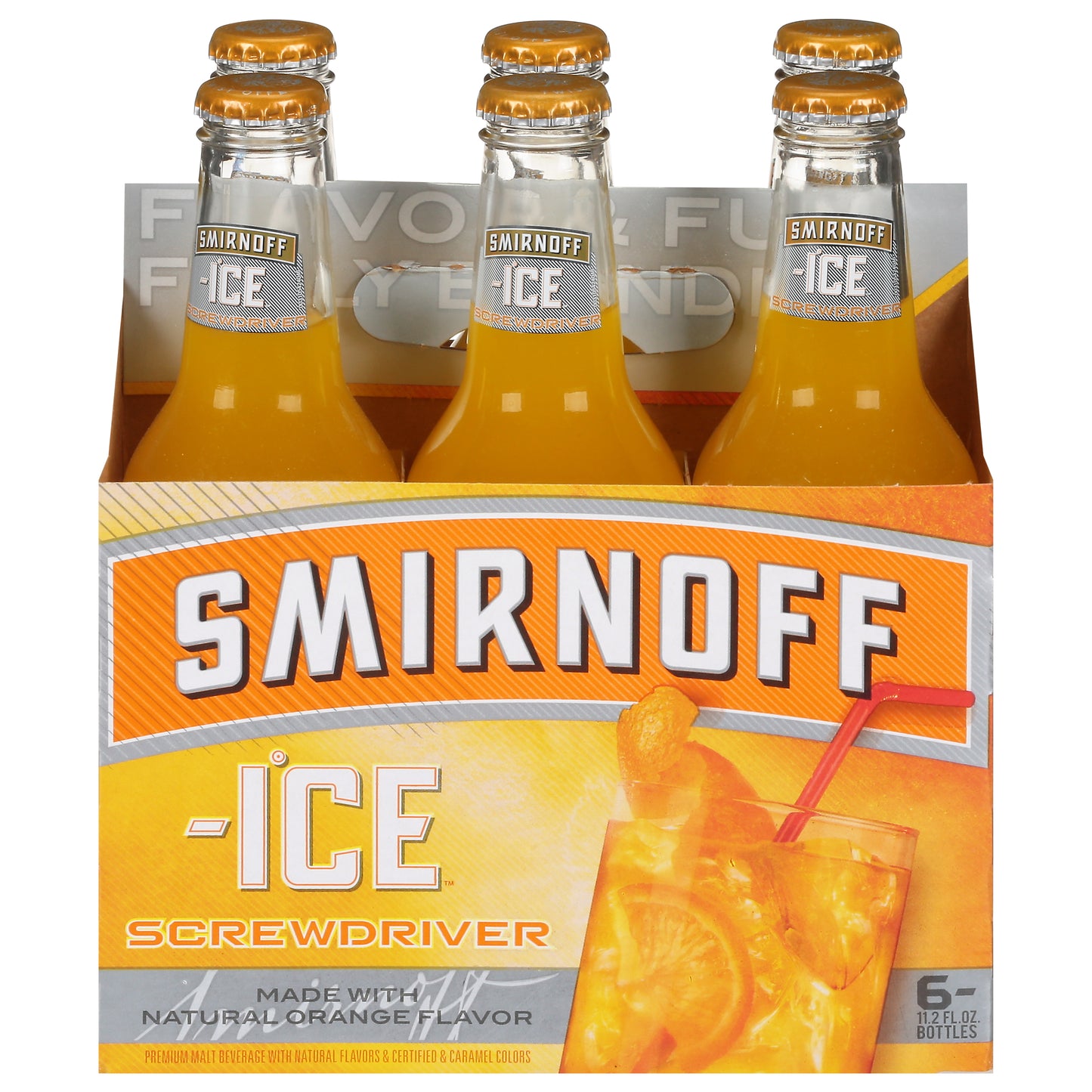 Smirnoff Ice Premium Screwdriver Malt Beverage 6 - 11.2 fl oz Bottles