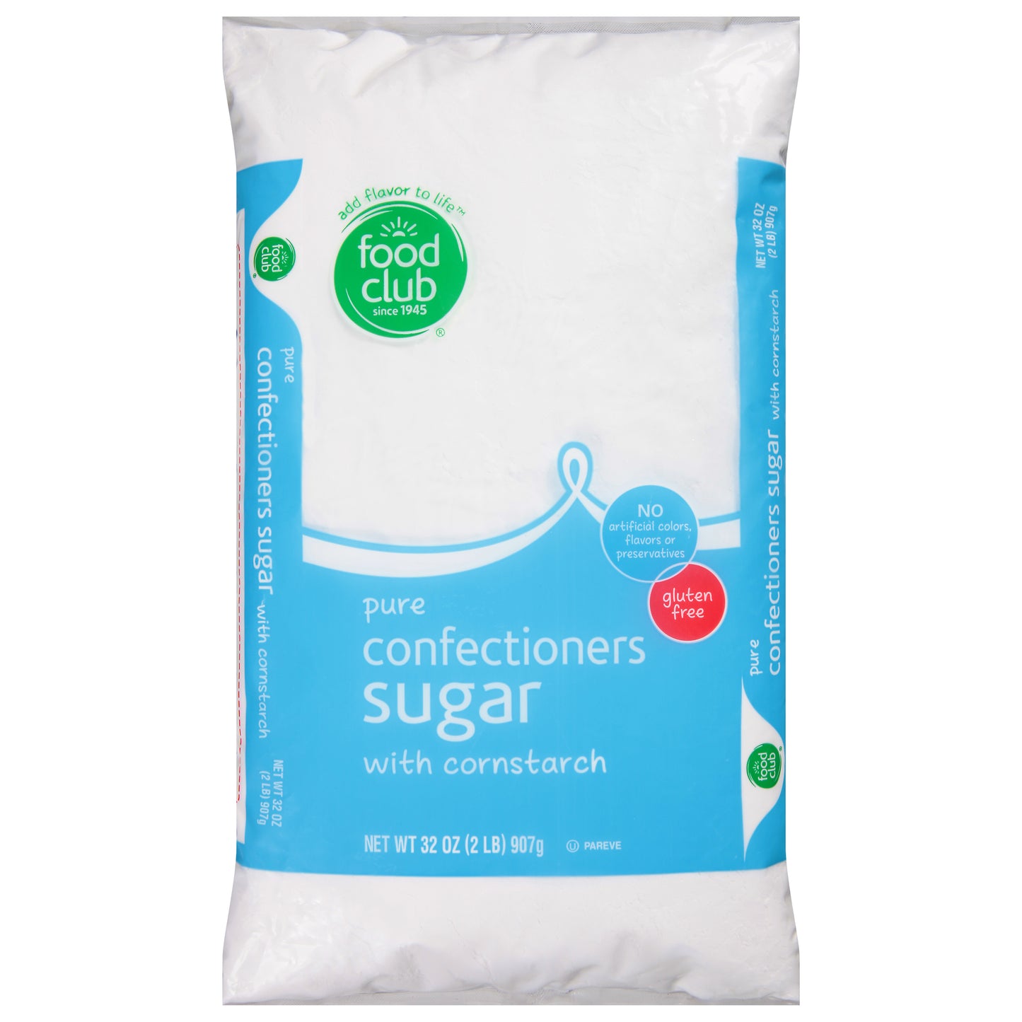 Food Club Pure Confectioners Sugar with Cornstarch 32 oz