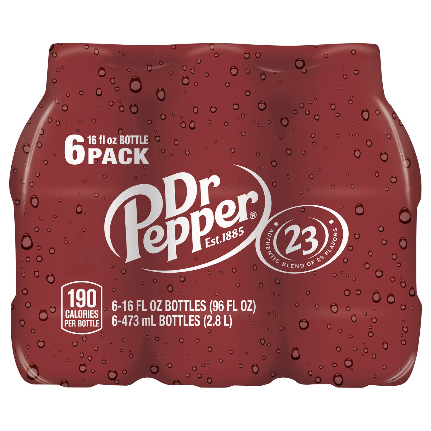 Dr Pepper Soda, 16 fl oz bottles, 6 pack