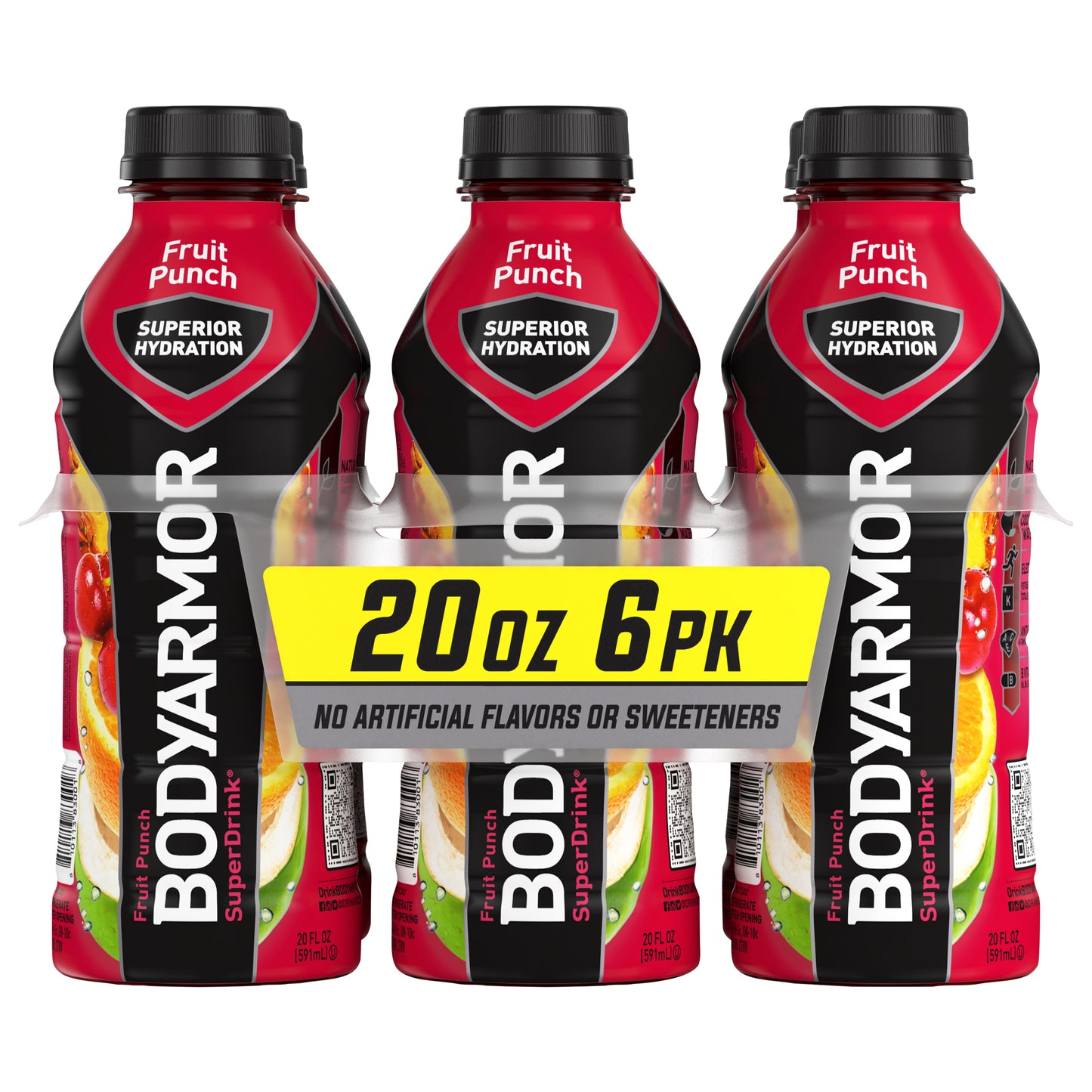 BODYARMOR Sports Drink Fruit Punch, 20 fl oz, 6 Pack