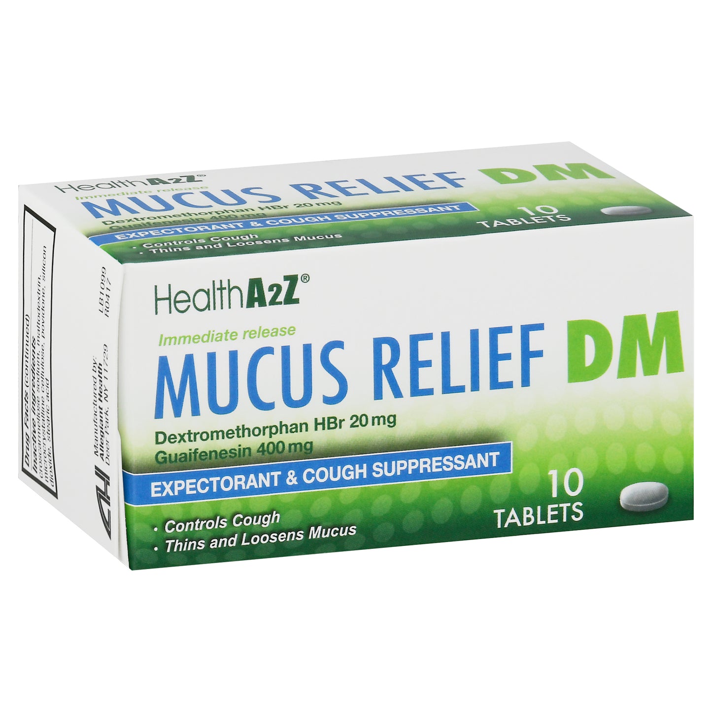 HealthA2Z Tablets Immediate Release Mucus Relief DM 10 Tablets