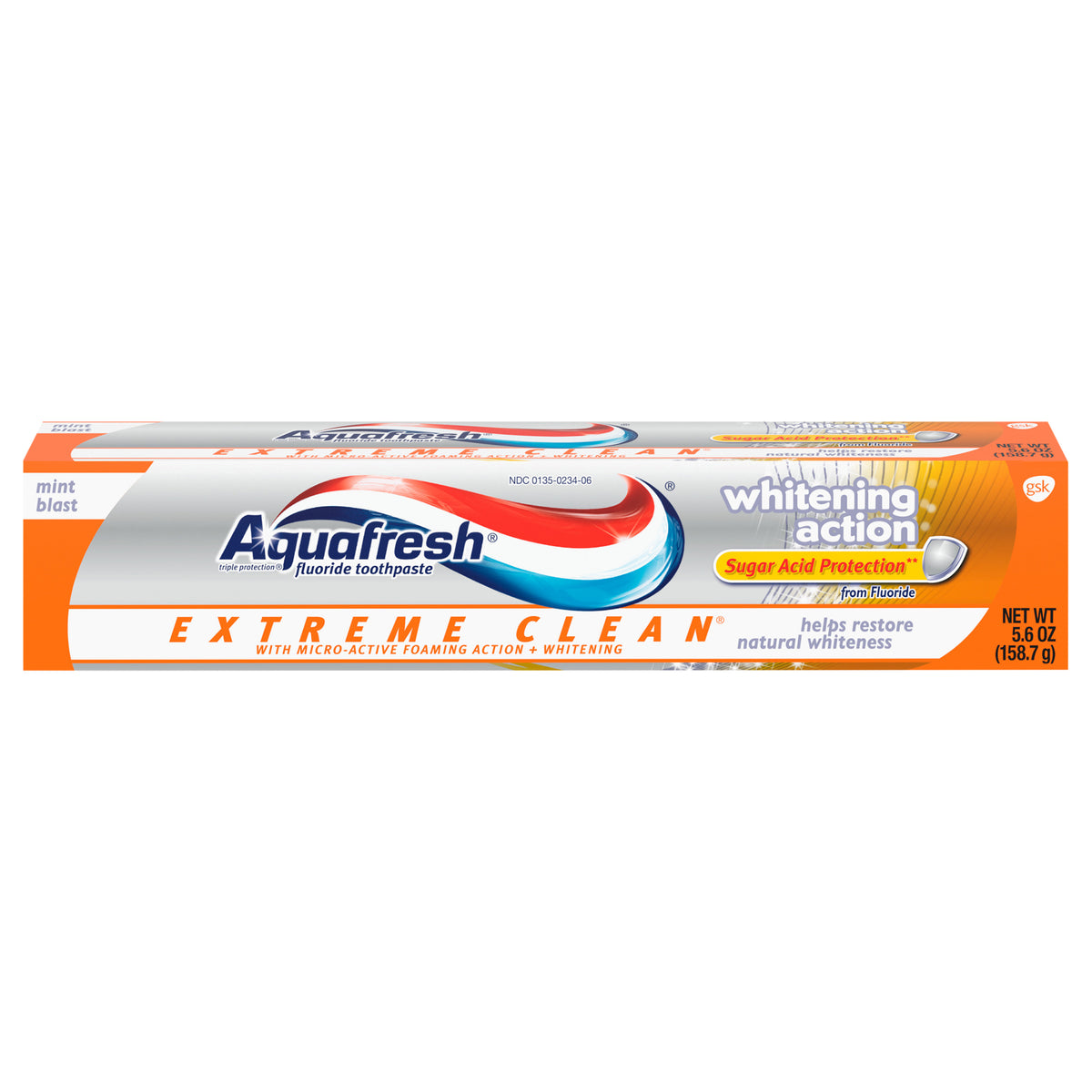 Aquafresh Extreme Clean Whitening Action Fluoride Toothpaste for Cavity Protection, 5.6 ounce