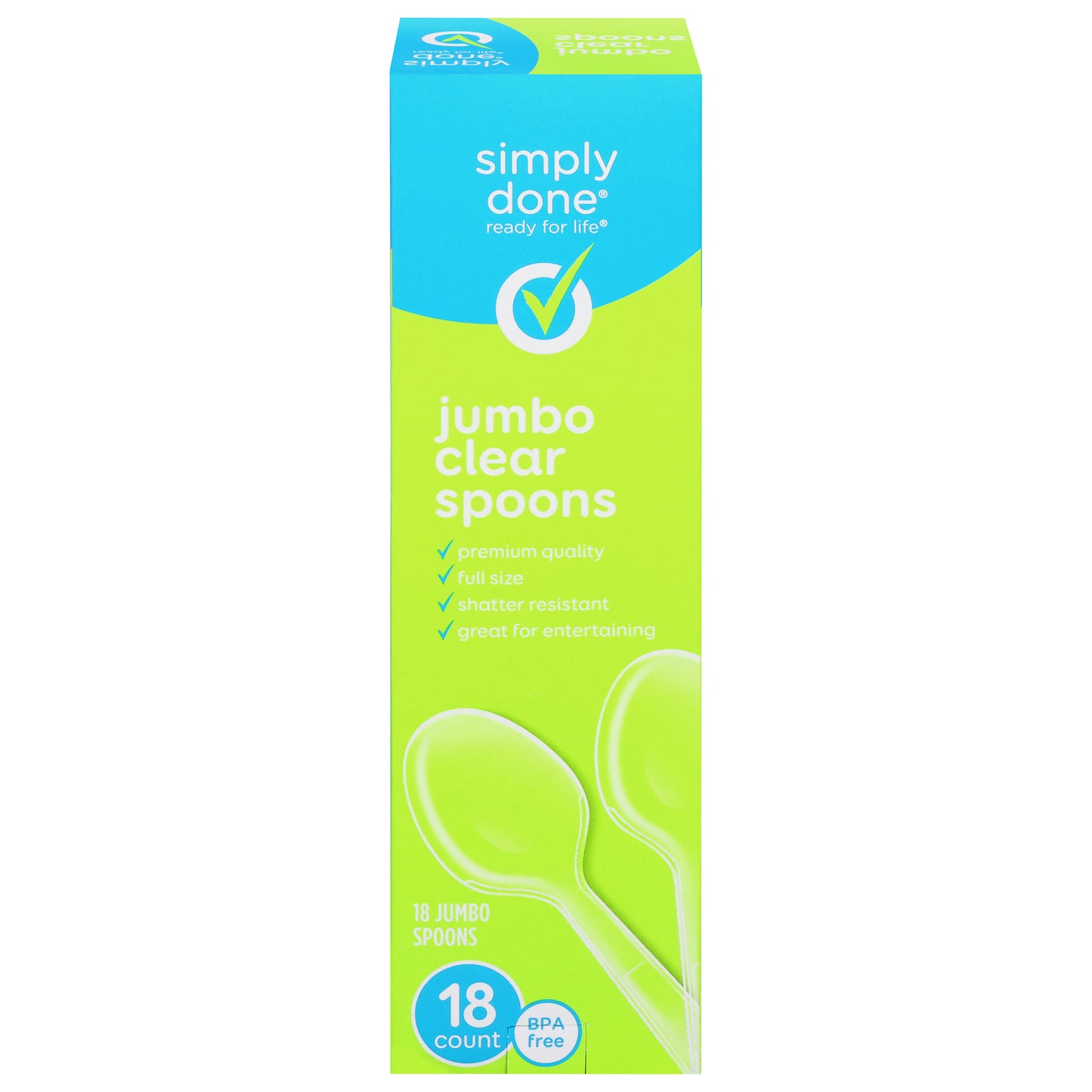 Simply Done Clear Spoons Jumbo 18 ea
