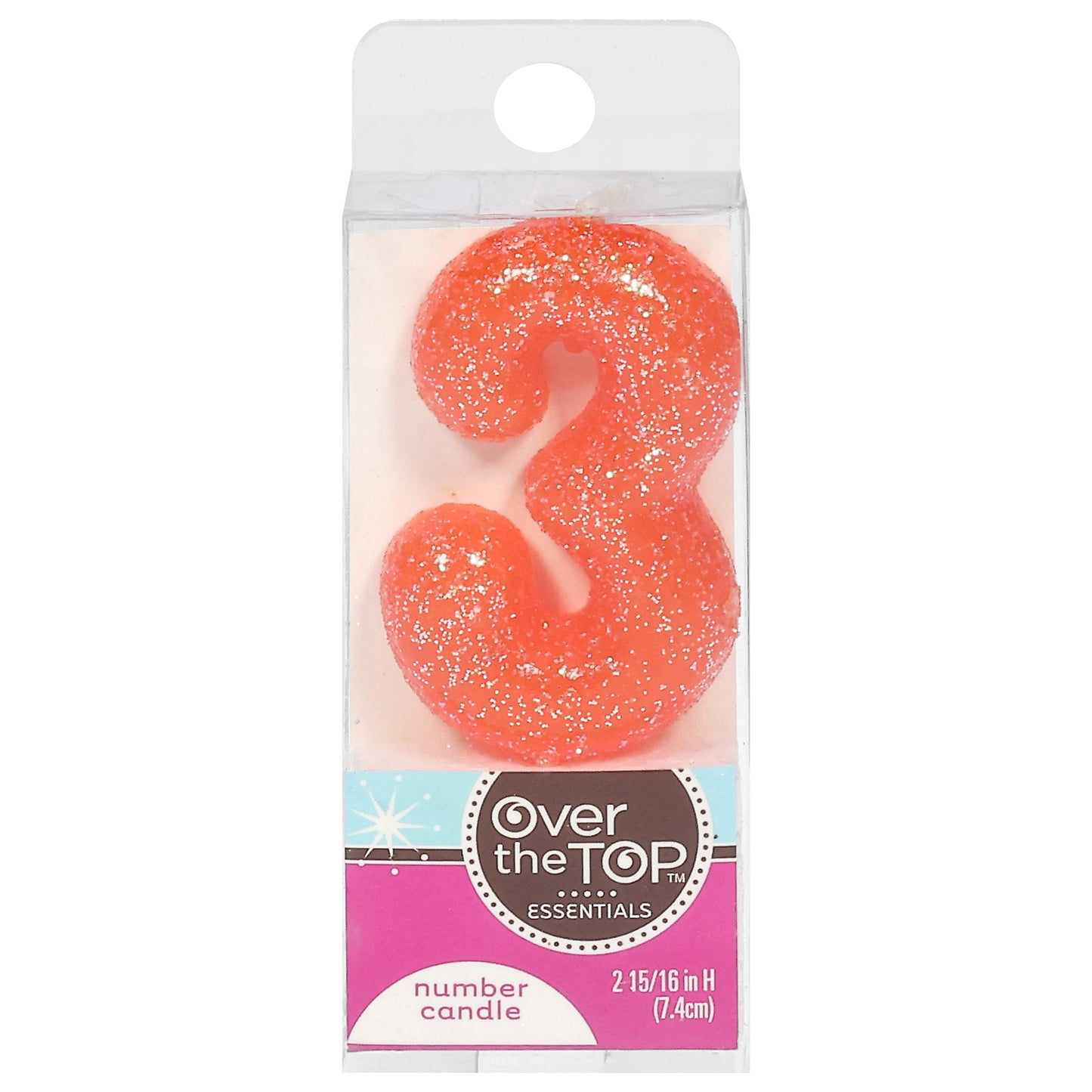 Over the Top Essentials 3 Number Candle 1 ea