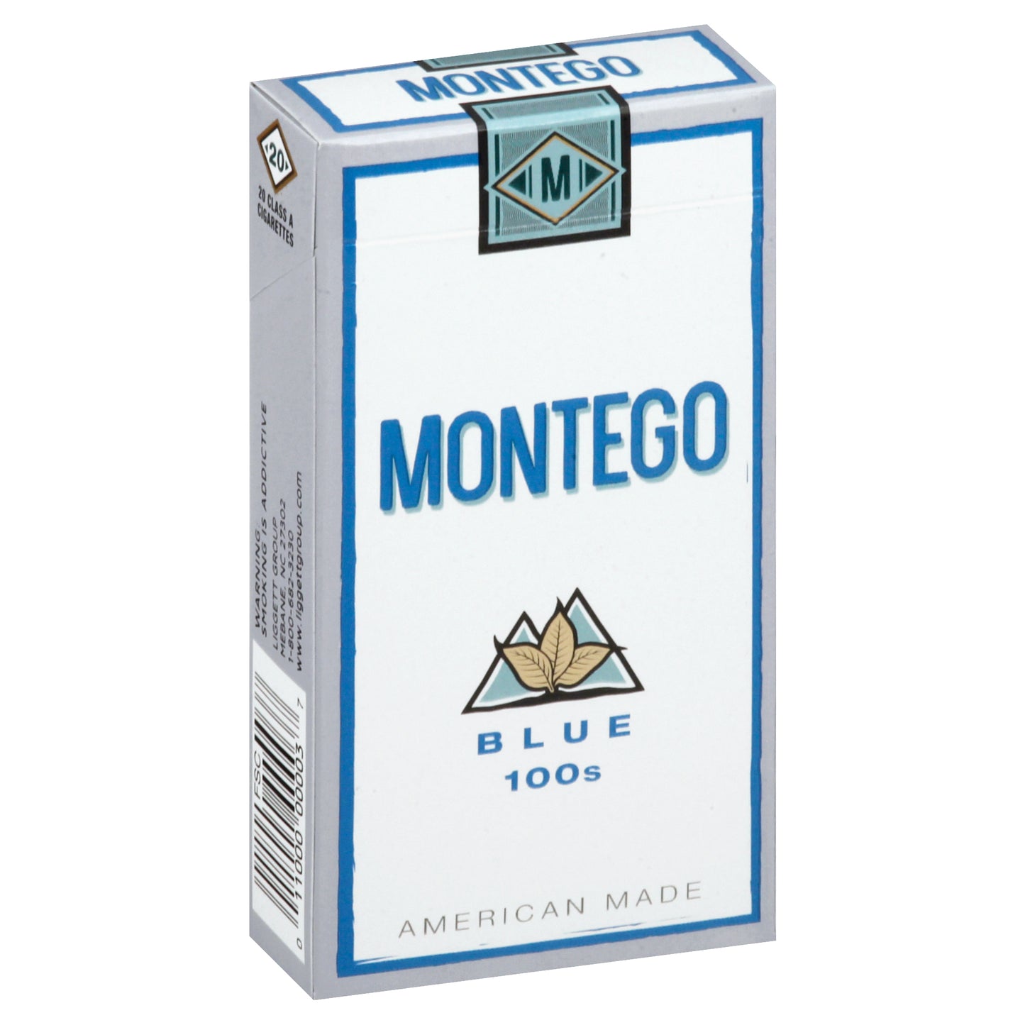 Montego Class A Blue 100s Cigarettes 20 ea