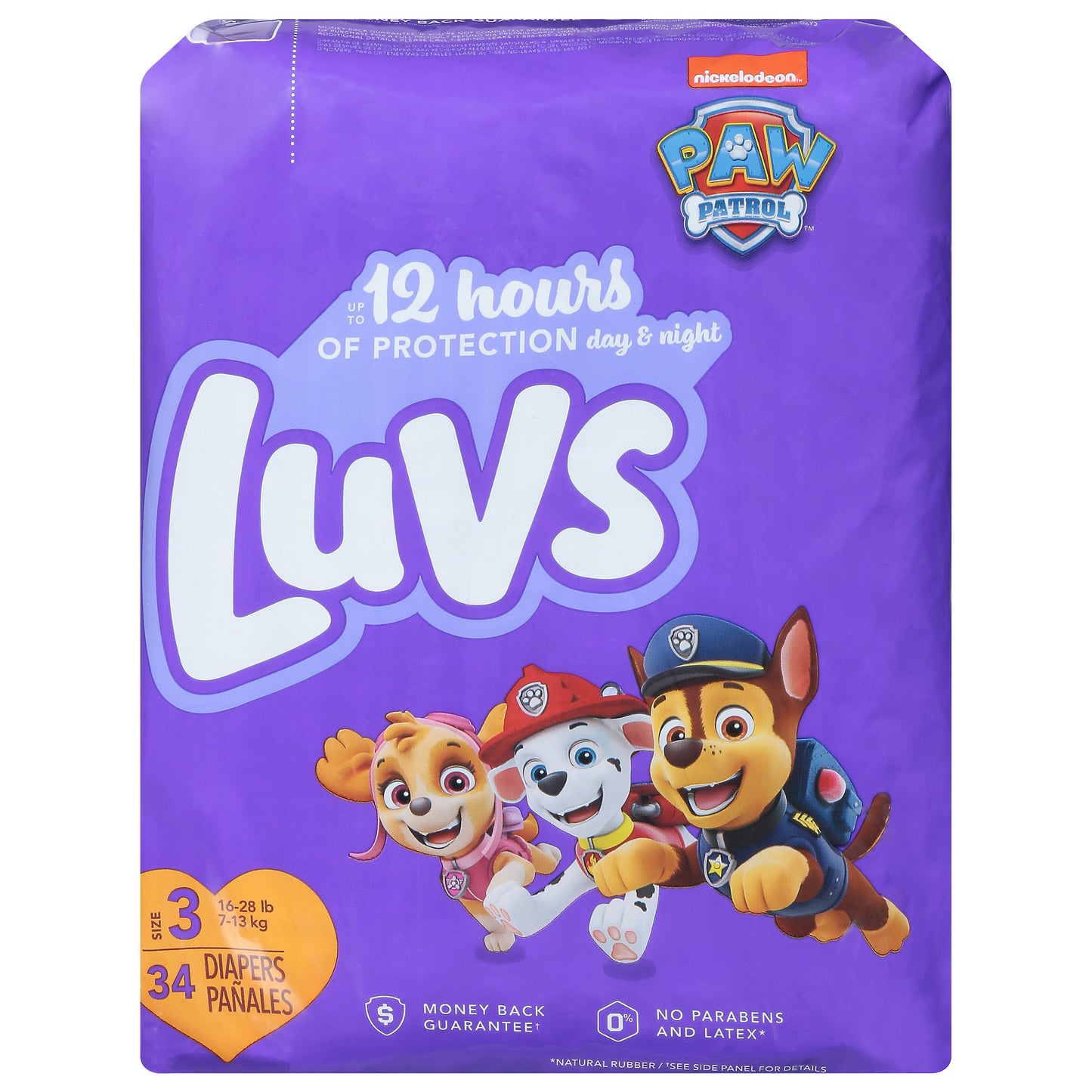 Luvs Paw Patrol Size 3 (16-28 lb) Diapers 34 ea