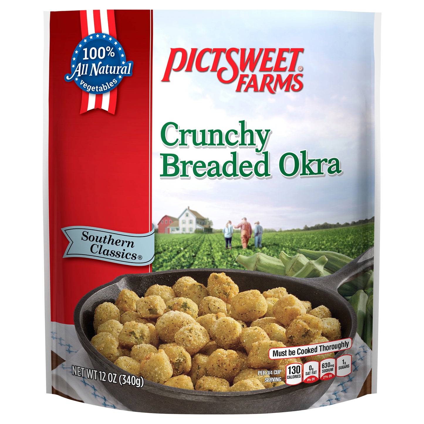 Pictsweet Farms Crunchy Breaded Okra, Southern Classics- 12 oz