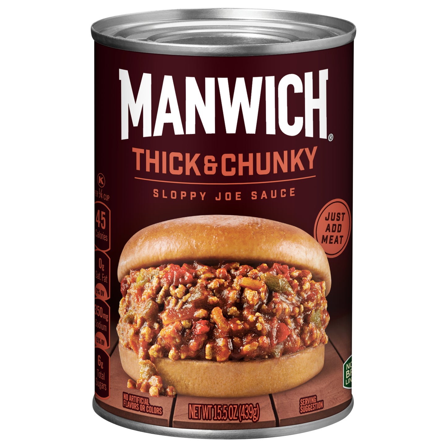 Manwich Sloppy Joe Sauce, Thick and Chunky, Canned Sauce, 15.5 OZ