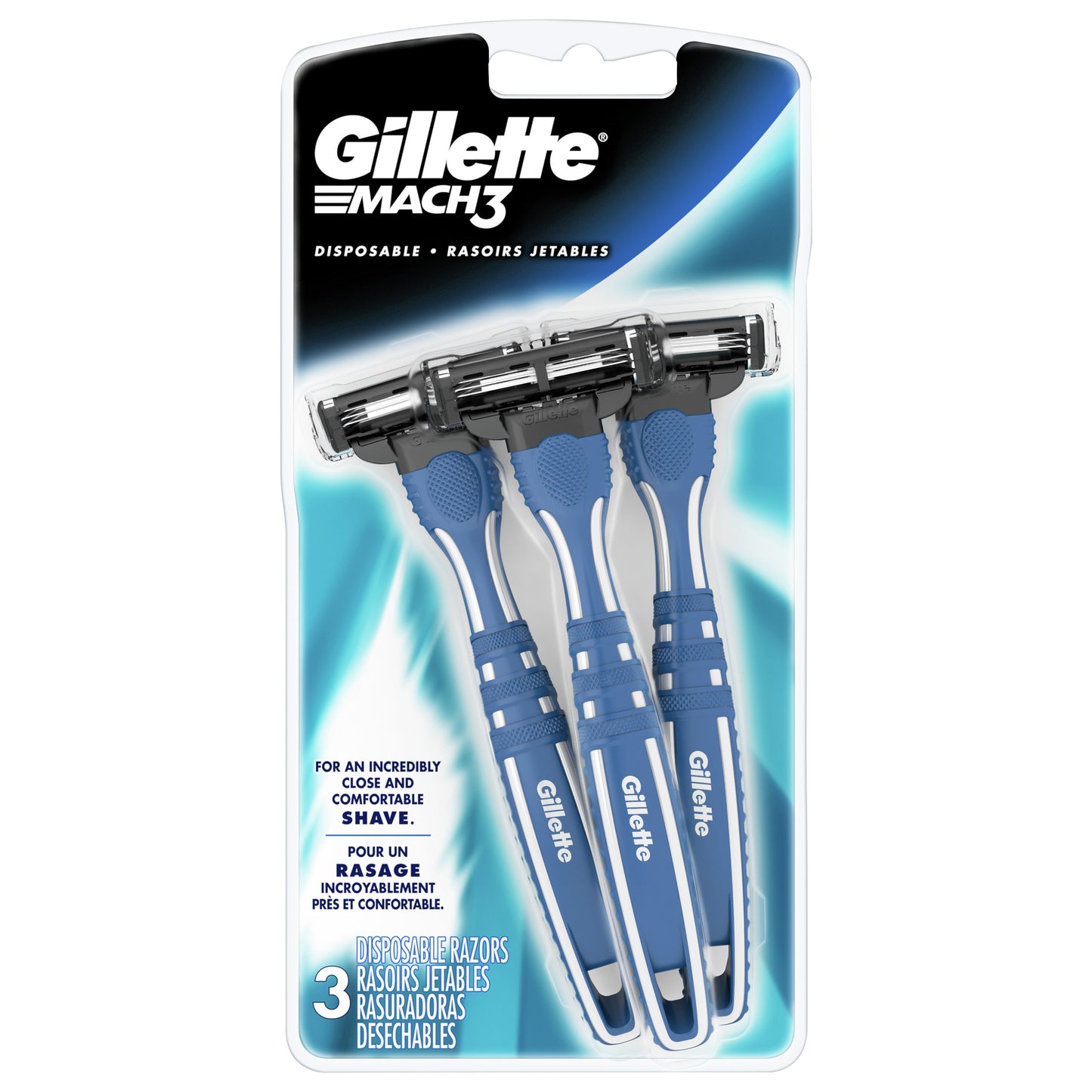 Gillette Mach3 Men’s Disposable Razors, 3 Count