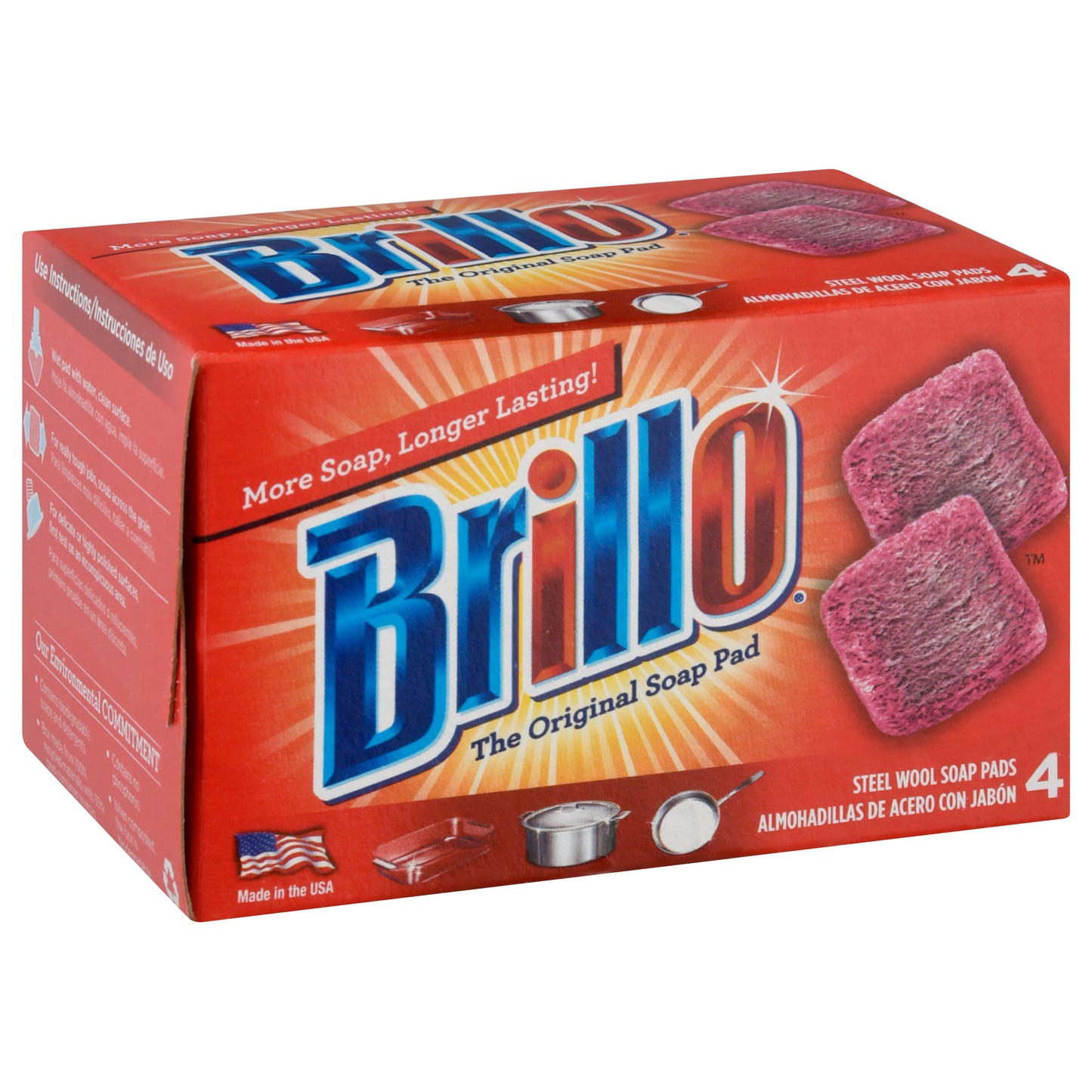 Brillo Steel Wool Soap Pads 4 ea